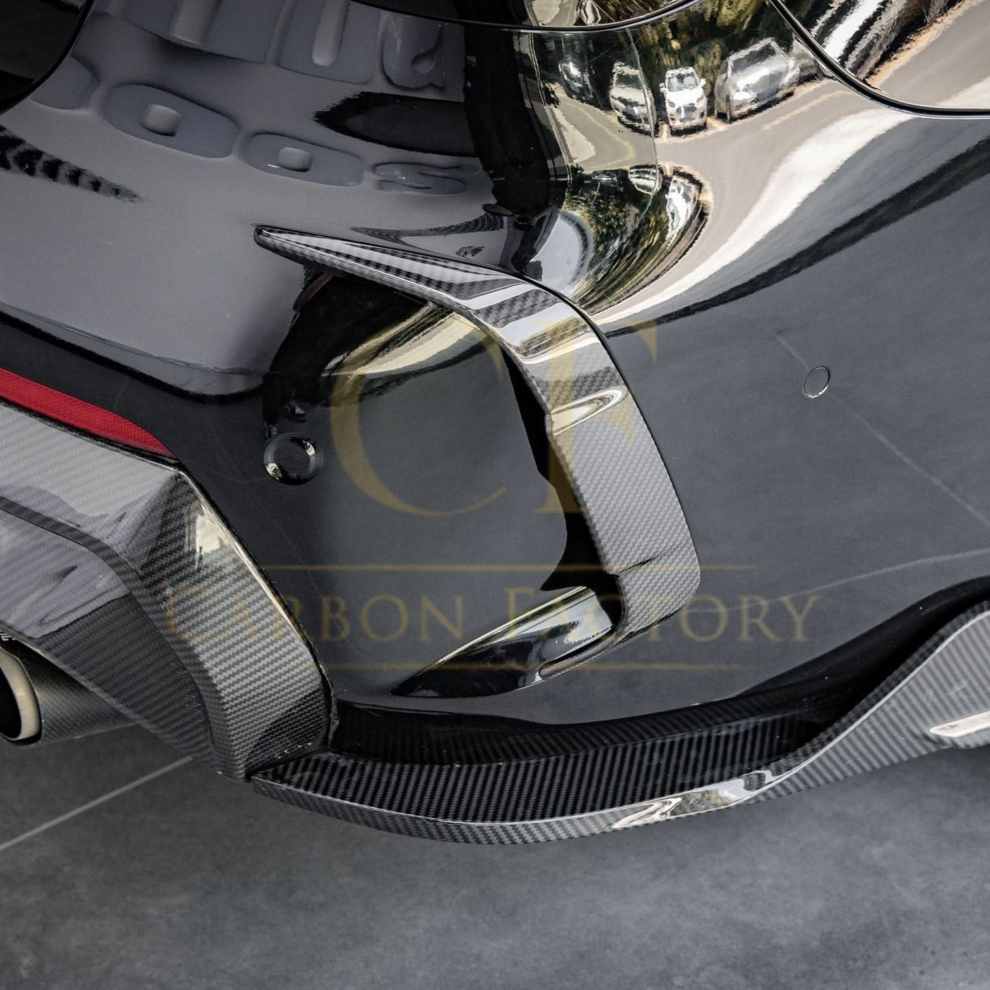 Pre-Preg Carbon Fibre Rear Bumper Trims for BMW 4 Series G22 G23 20-Present - Carbon Factory
