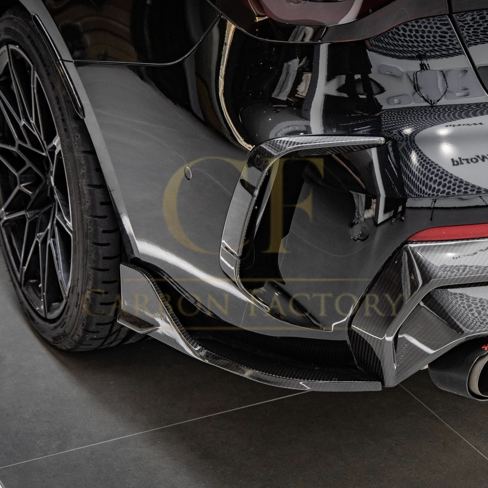 Pre-Preg Carbon Fibre Rear Bumper Trims for BMW 4 Series G22 G23 20-Present - Carbon Factory