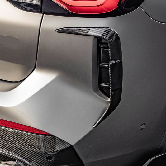 Pre-Preg Carbon Fibre Rear Canards for BMW G01 X3 LCI G08 IX3 22-25 - Carbon Factory