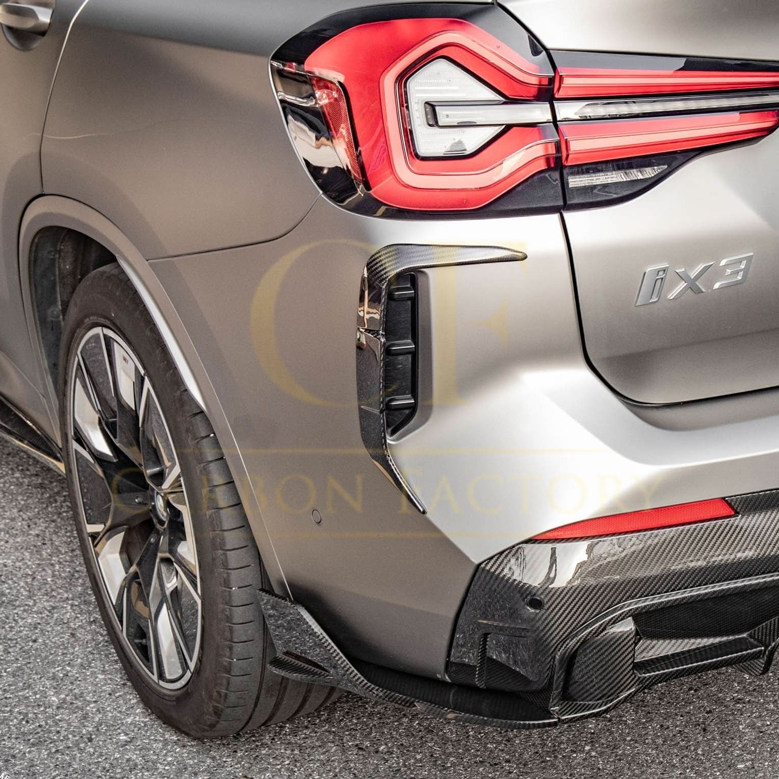 Pre-Preg Carbon Fibre Rear Canards for BMW G01 X3 LCI G08 IX3 22-25 - Carbon Factory