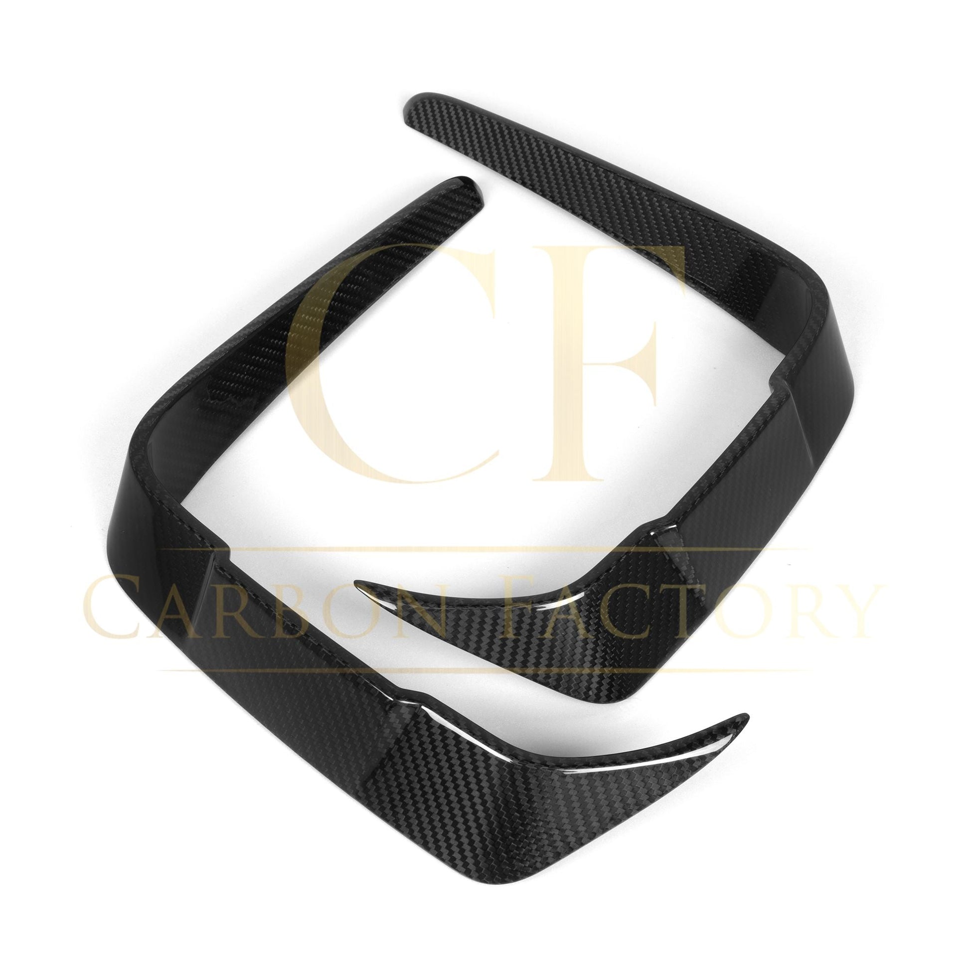 SQ Style Pre-Preg Carbon Fibre Front Bumper Canards for BMW F87 M2 LCI 18-22 - Carbon Factory