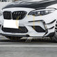 SQ Style Pre-Preg Carbon Fibre Front Bumper Canards for BMW F87 M2 LCI 18-22 - Carbon Factory