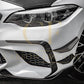 SQ Style Pre-Preg Carbon Fibre Front Bumper Canards for BMW F87 M2 LCI 18-22 - Carbon Factory