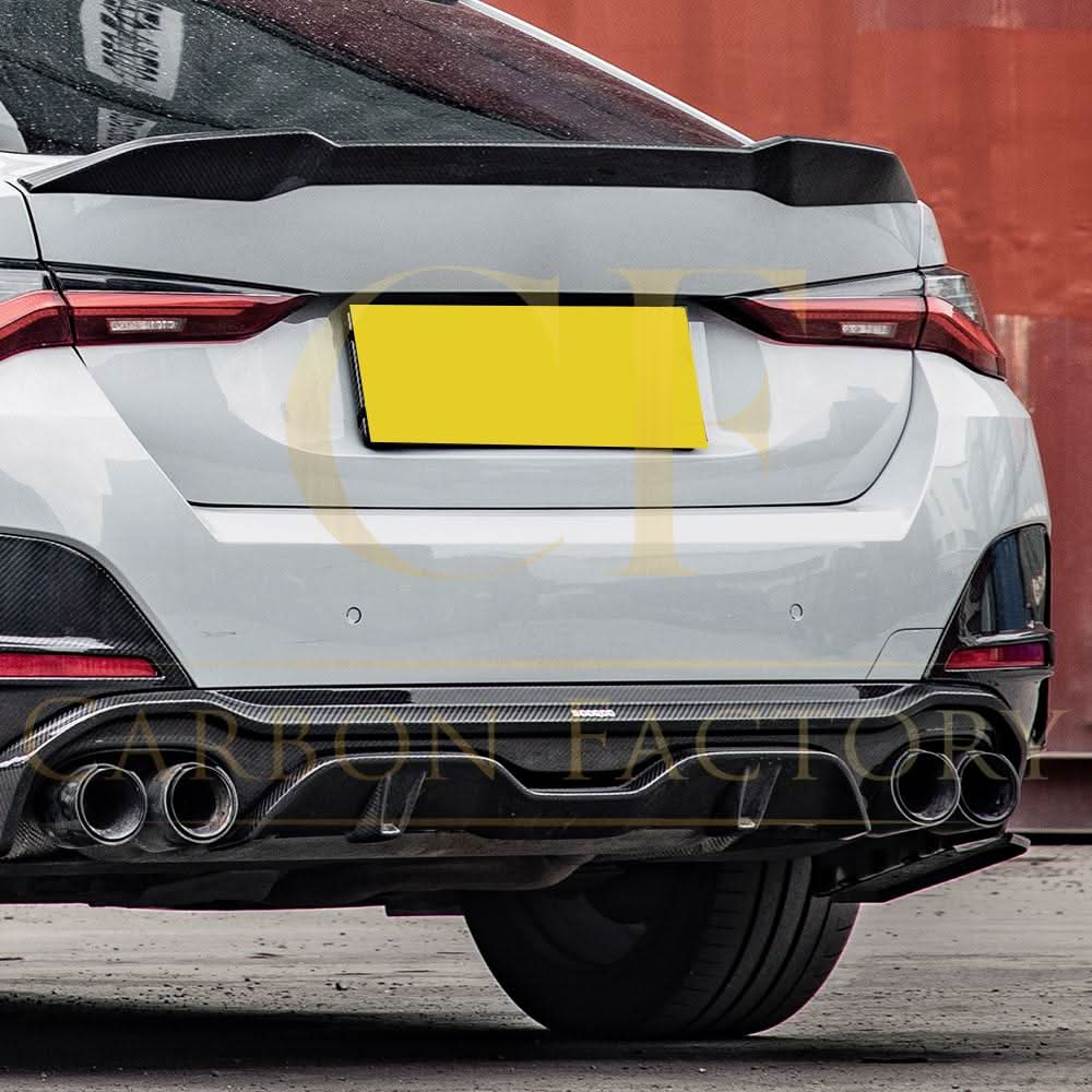 SQ Style Pre-Preg Carbon Fibre Rear Bumper Trims for BMW G26 4 Series Gran Coupe 21-24 - Carbon Factory