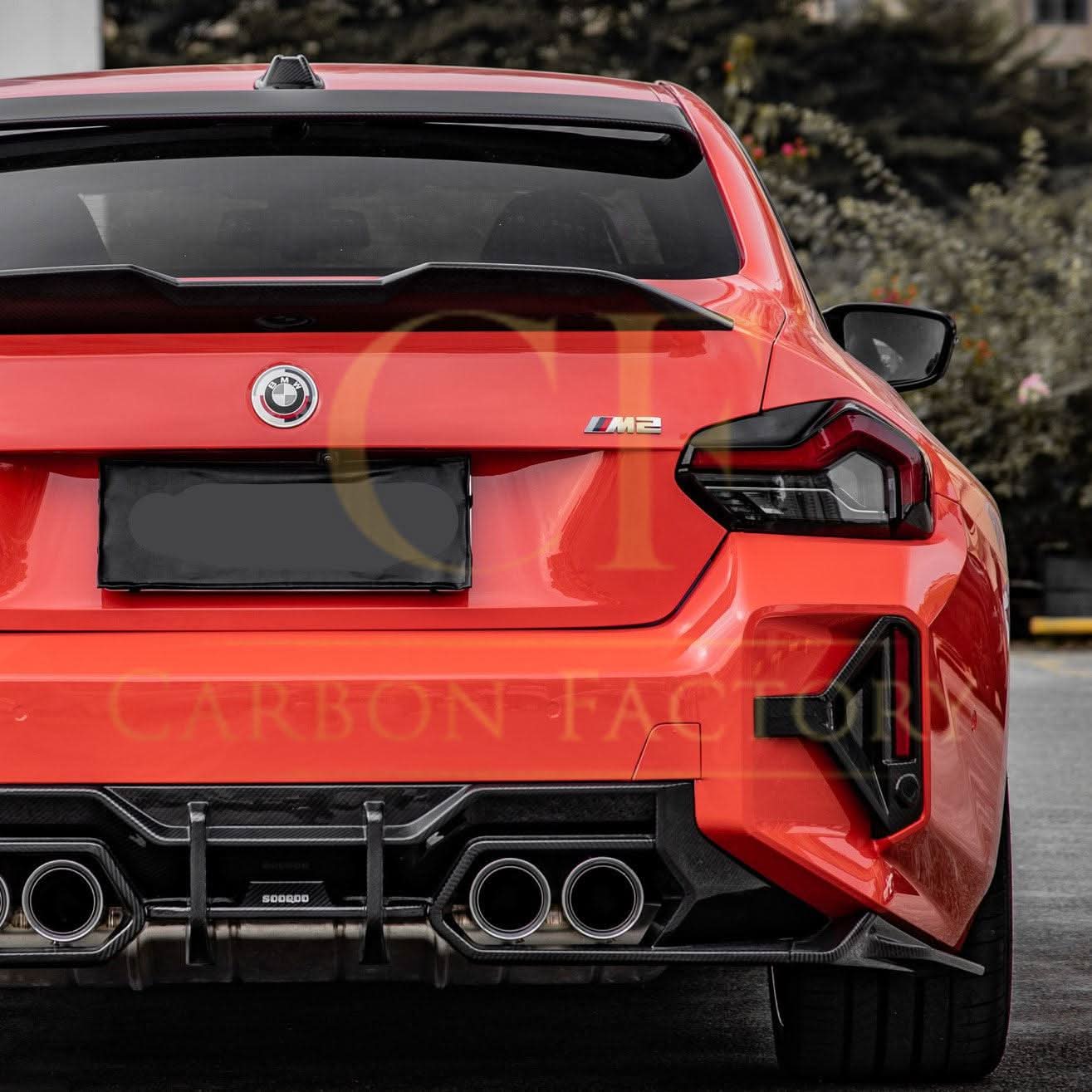 SQ Style Pre-Preg Carbon Fibre Rear Bumper Trims for BMW G87 M2 23-Present - Carbon Factory