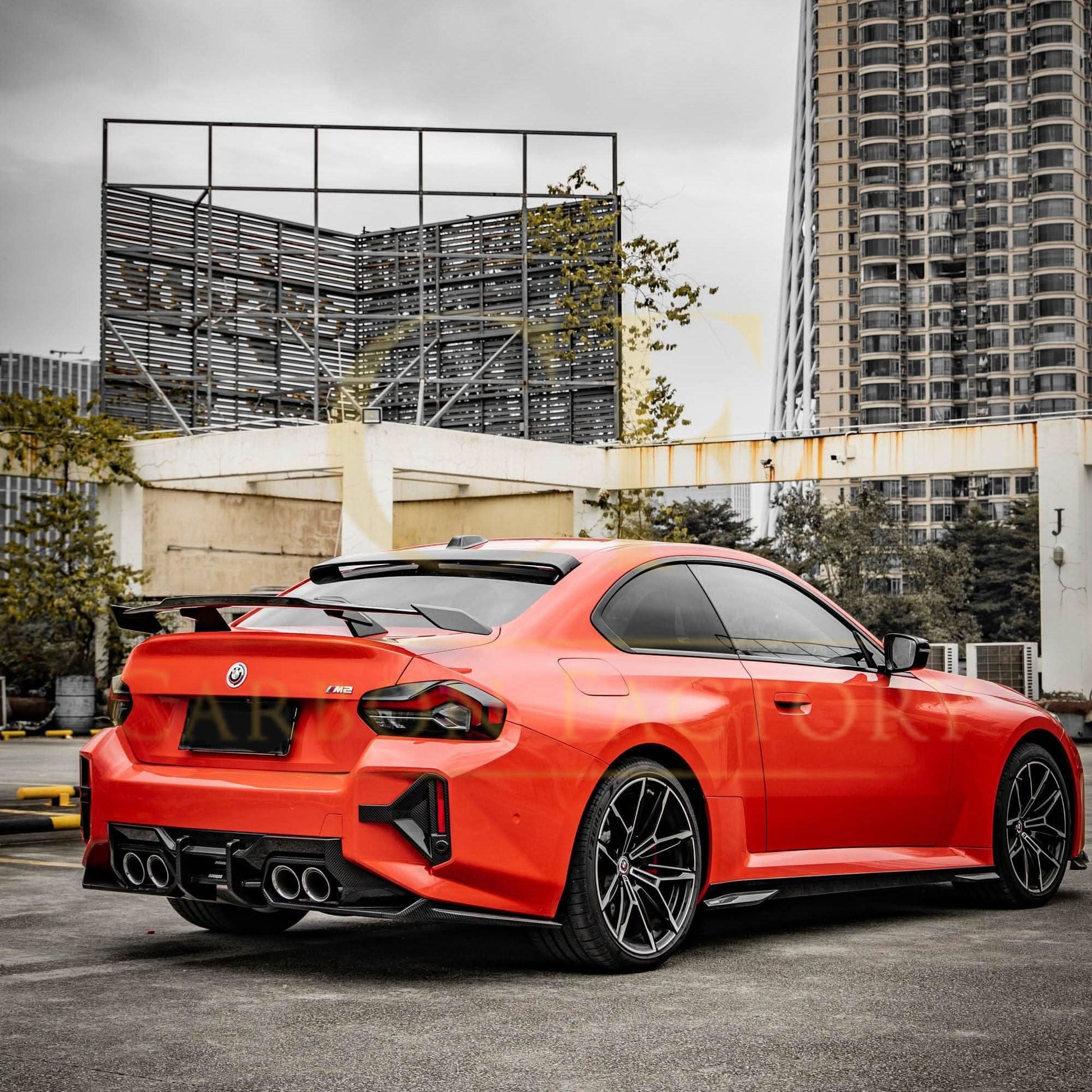 SQ Style Pre-Preg Carbon Fibre Rear Bumper Trims for BMW G87 M2 23-Present - Carbon Factory