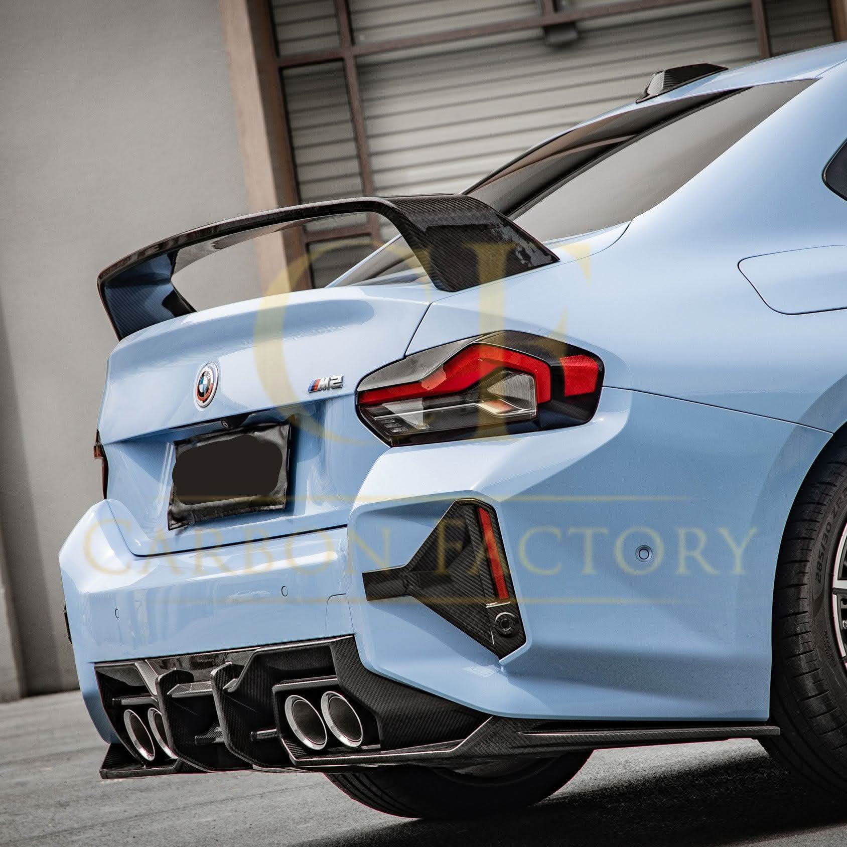SQ Style Pre-Preg Carbon Fibre Rear Bumper Trims for BMW G87 M2 23-Present - Carbon Factory