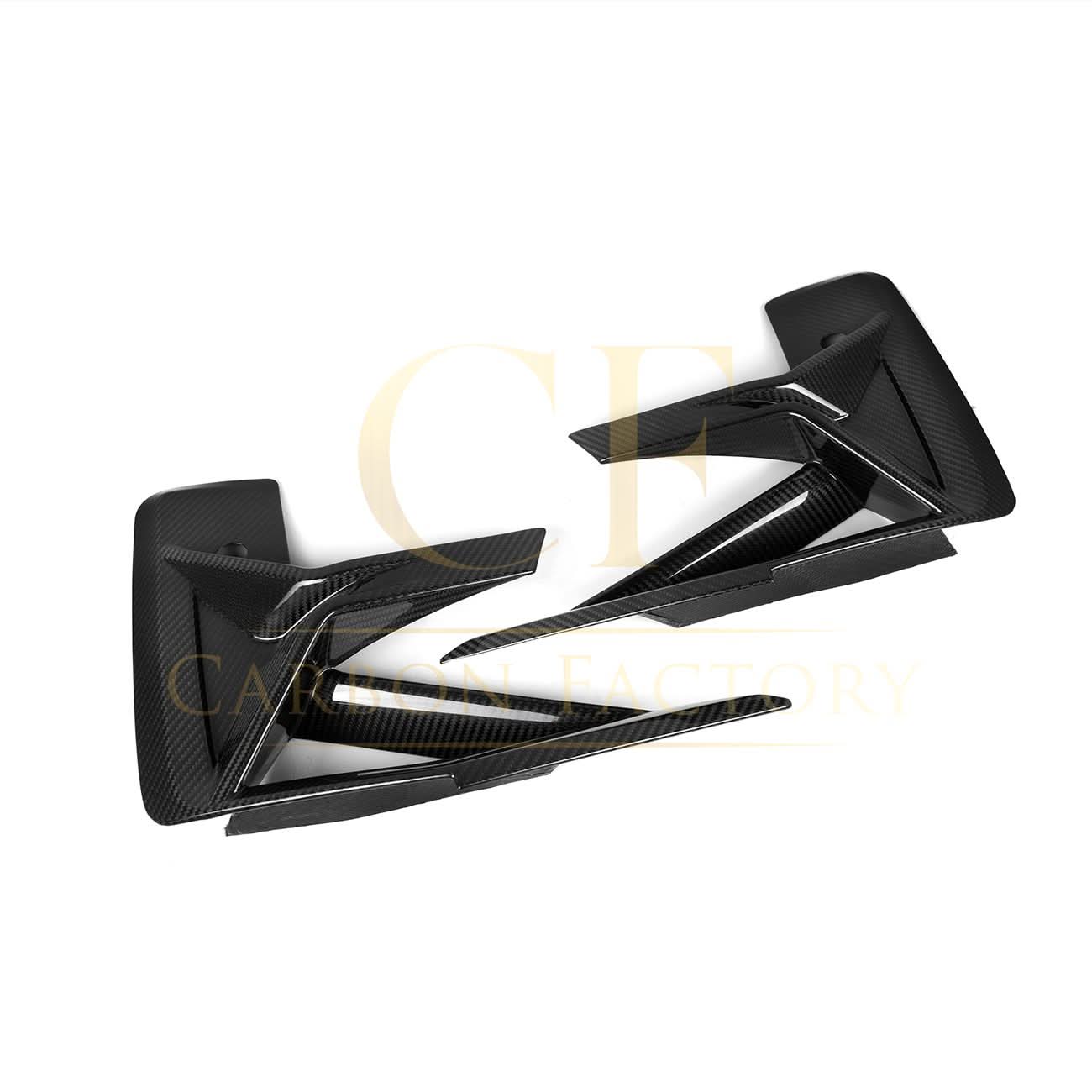 V Style Pre-Preg Carbon Fibre Front Bumper Trims for BMW F97 X3M F98 X4M LCI 22-24 - Carbon Factory