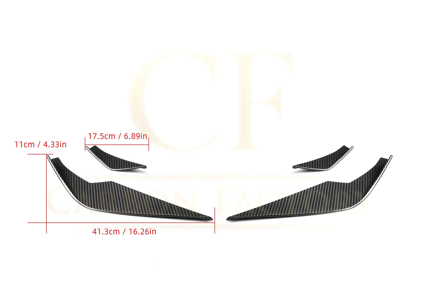 VS Style Pre-Preg Carbon Fibre Front Canards for BMW G80 M3 G82 G83 M4 21-Present - Carbon Factory
