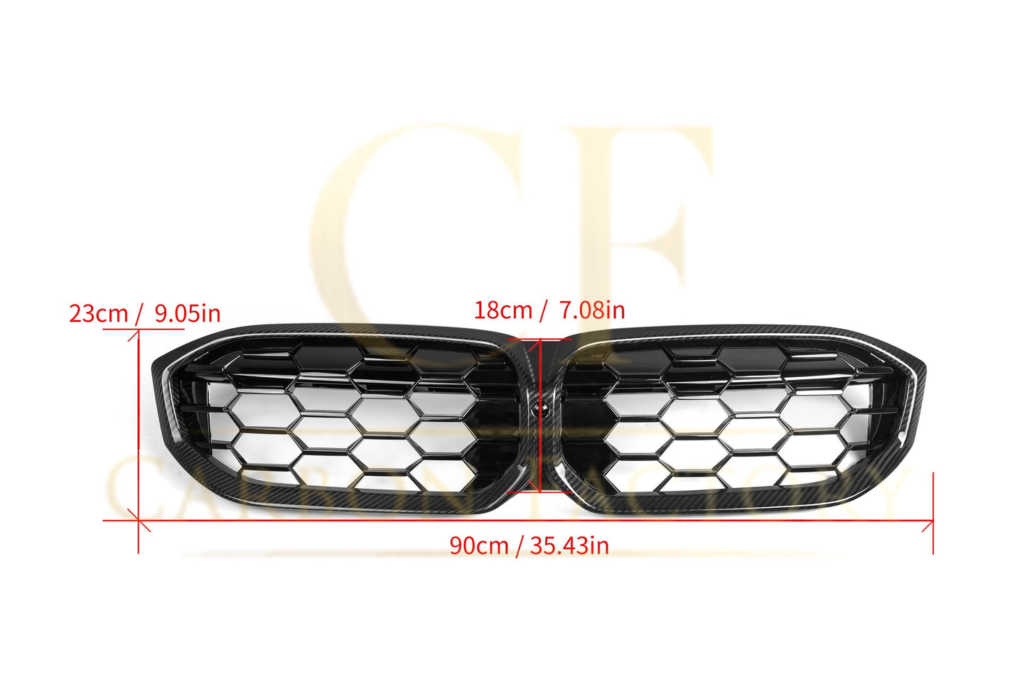 Diamond Style Pre-Preg Carbon Fibre Front Grille for BMW G20 G28 3 Series LCI 22-24 - Carbon Factory