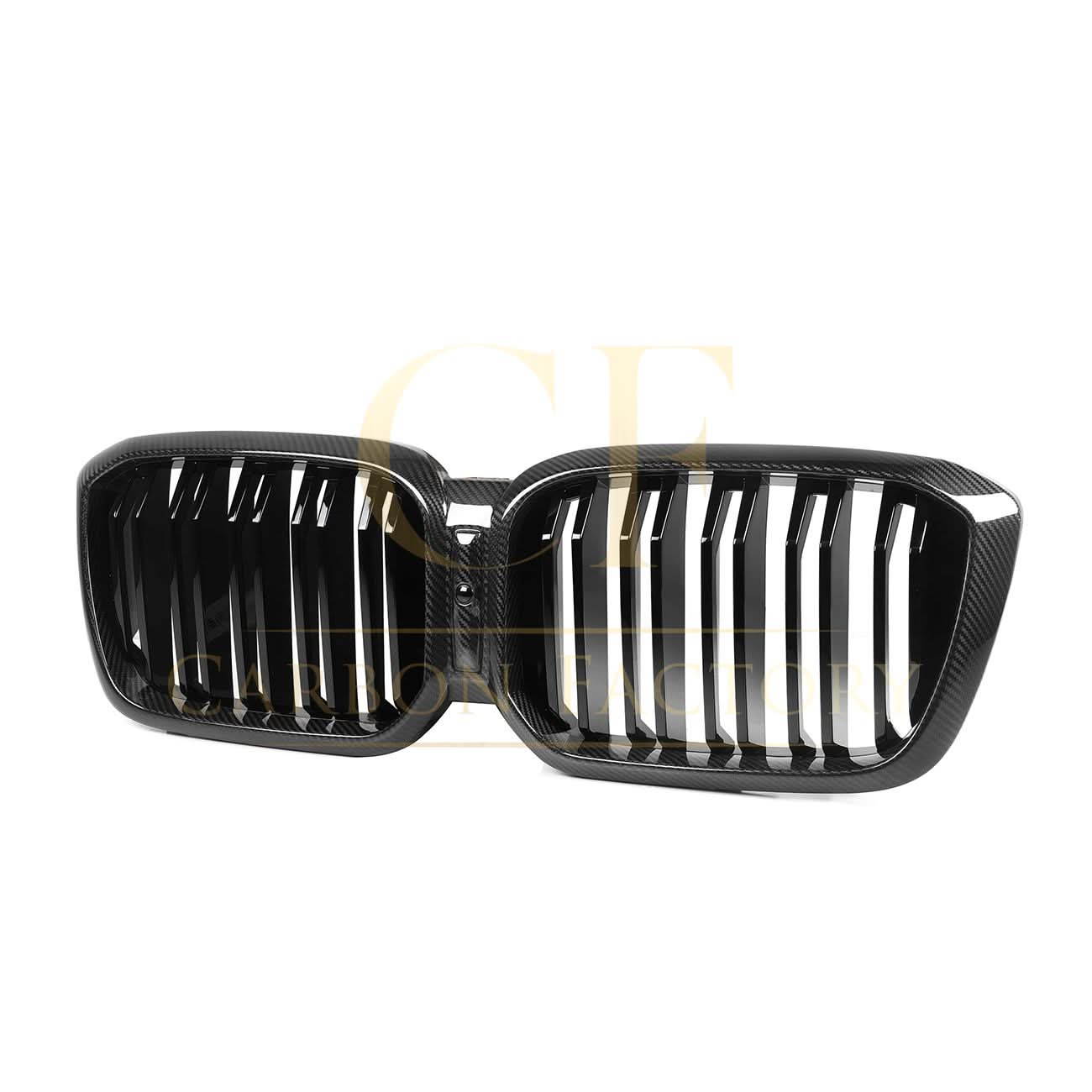 Double Slat Pre-Preg Carbon Fibre Front Grille for BMW F97 X3M F98 X4M LCI 22-24 - Carbon Factory