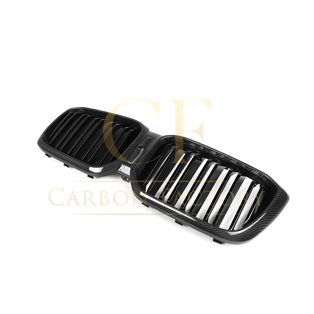 Double Slat Pre-Preg Carbon Fibre Front Grille for BMW F97 X3M F98 X4M LCI 22-24 - Carbon Factory