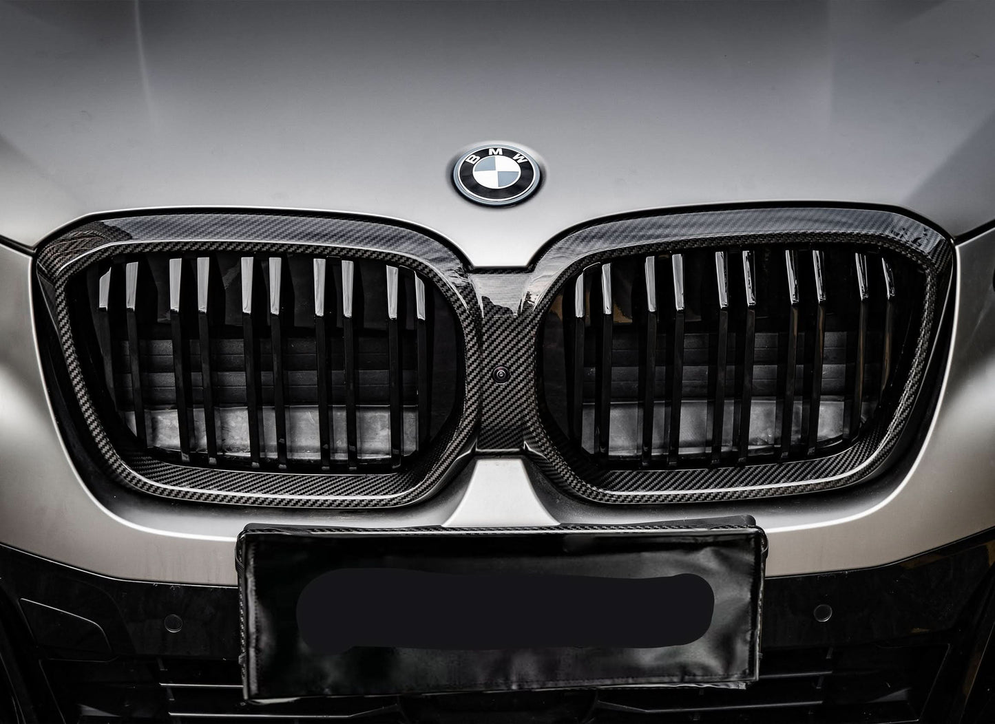 Double Slat Pre-Preg Carbon Fibre Front Grille for BMW G08 IX3 LCI 22-25 - Carbon Factory