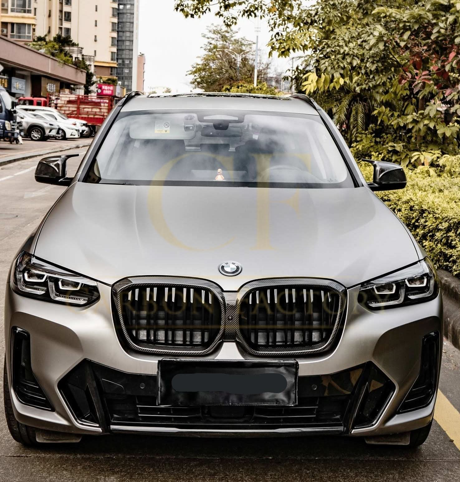 Double Slat Pre-Preg Carbon Fibre Front Grille for BMW G08 IX3 LCI 22-25 - Carbon Factory