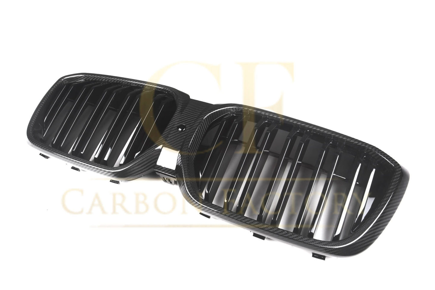 Double Slat Pre-Preg Carbon Fibre Front Grille for BMW G08 IX3 LCI 22-25 - Carbon Factory