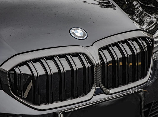 Double Slat Pre-Preg Carbon Fibre Front Grille for BMW i3 23-25 - Carbon Factory