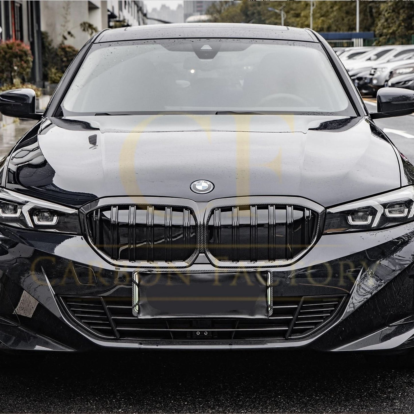 Double Slat Pre-Preg Carbon Fibre Front Grille for BMW i3 23-25 - Carbon Factory