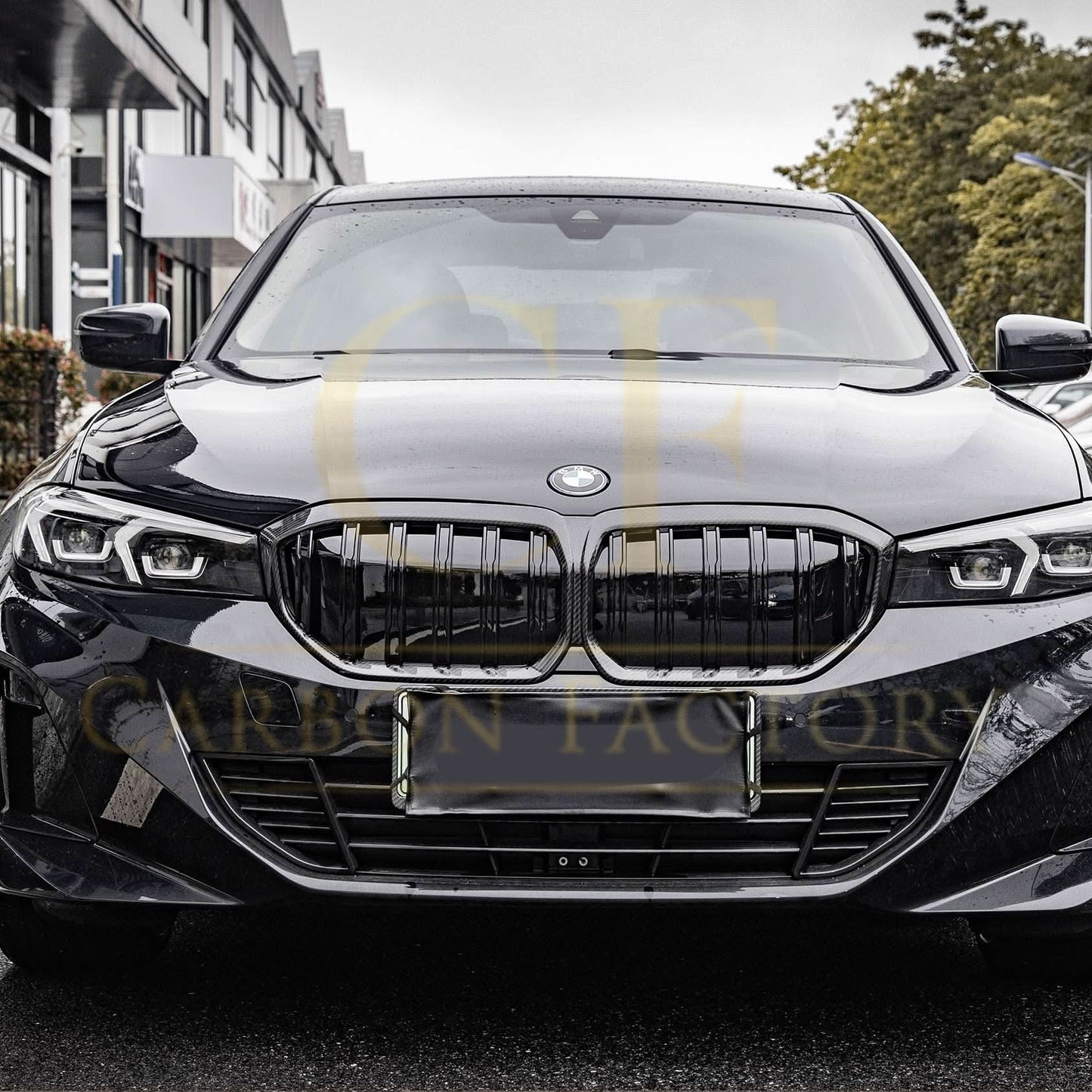 Double Slat Pre-Preg Carbon Fibre Front Grille for BMW i3 23-25 - Carbon Factory