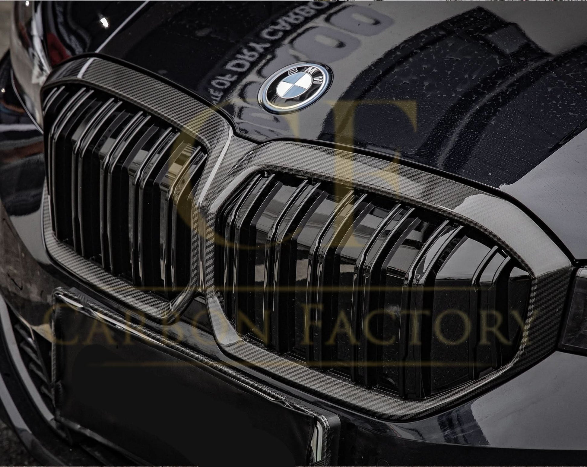 Double Slat Pre-Preg Carbon Fibre Front Grille for BMW i3 23-25 - Carbon Factory