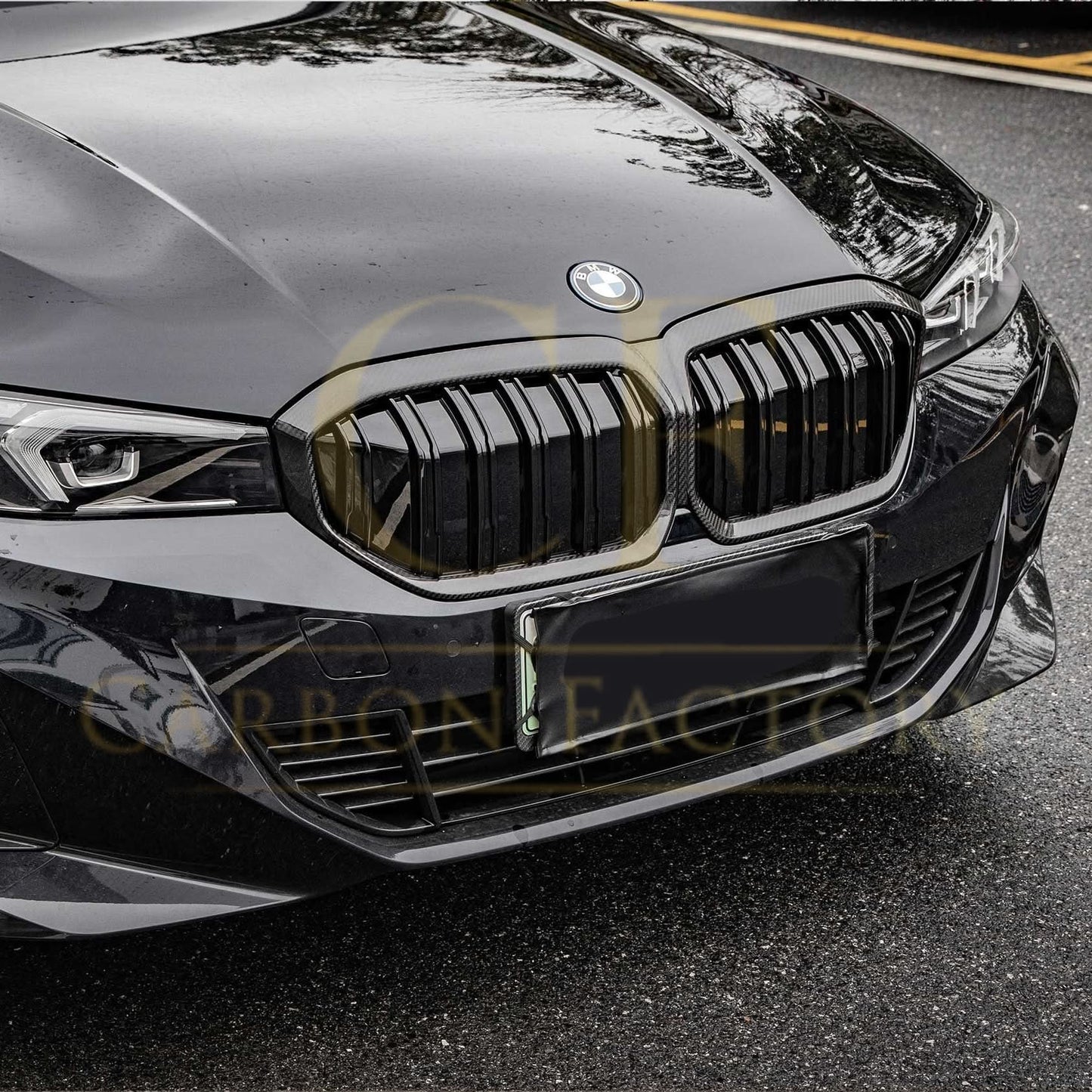 Double Slat Pre-Preg Carbon Fibre Front Grille for BMW i3 23-25 - Carbon Factory