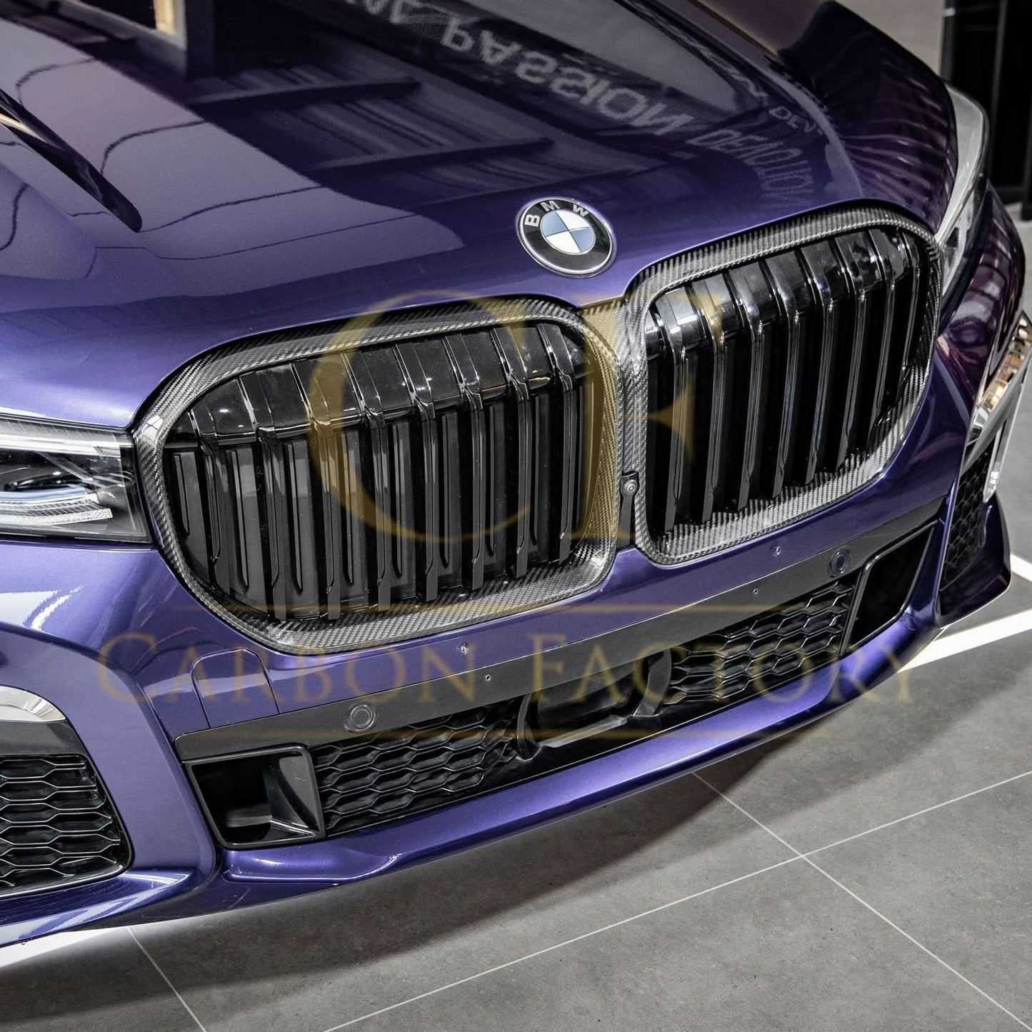 Pre-Preg Carbon Fibre Front Grille for BMW G11 G12 7 Series LCI 20-23 - Carbon Factory
