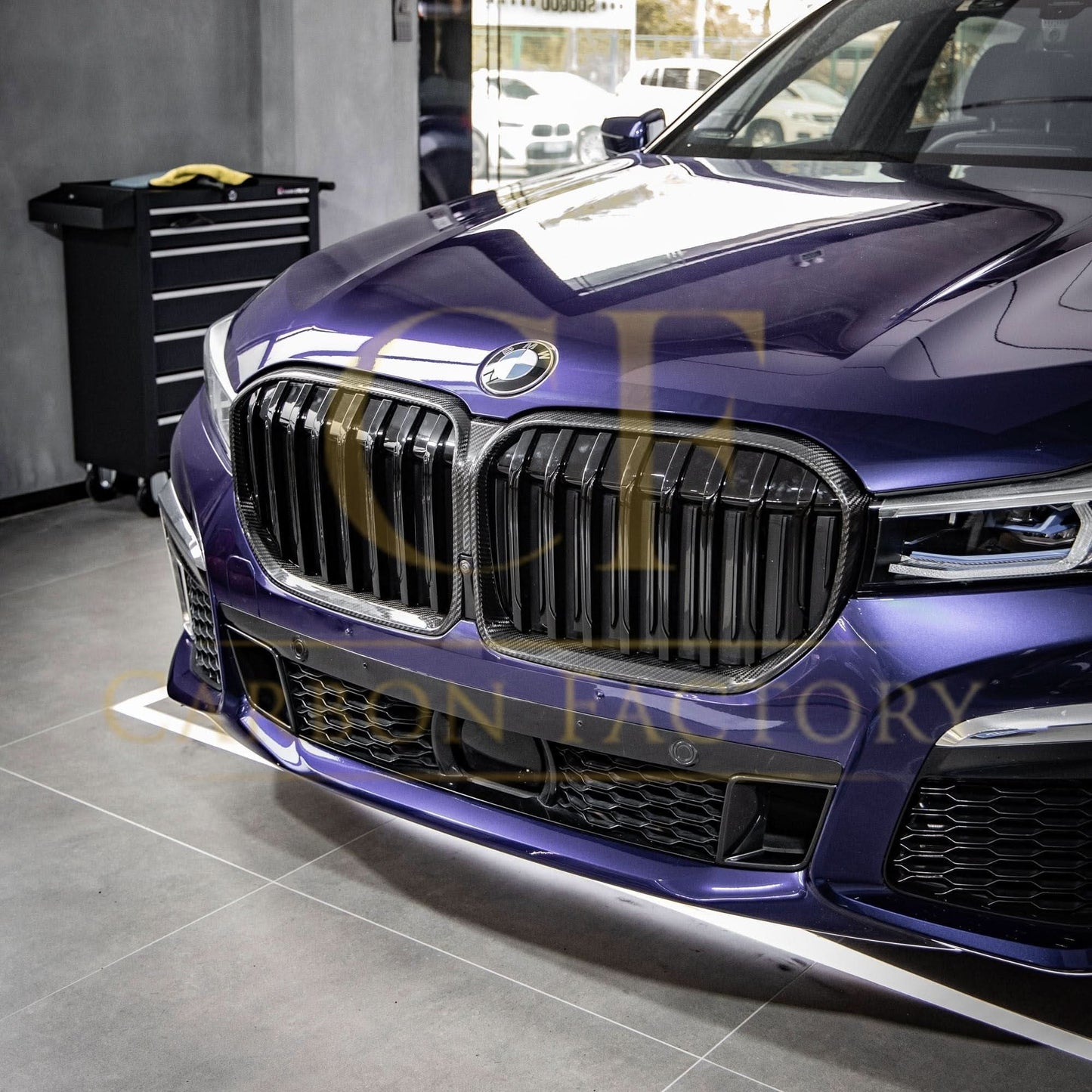 Pre-Preg Carbon Fibre Front Grille for BMW G11 G12 7 Series LCI 20-23 - Carbon Factory