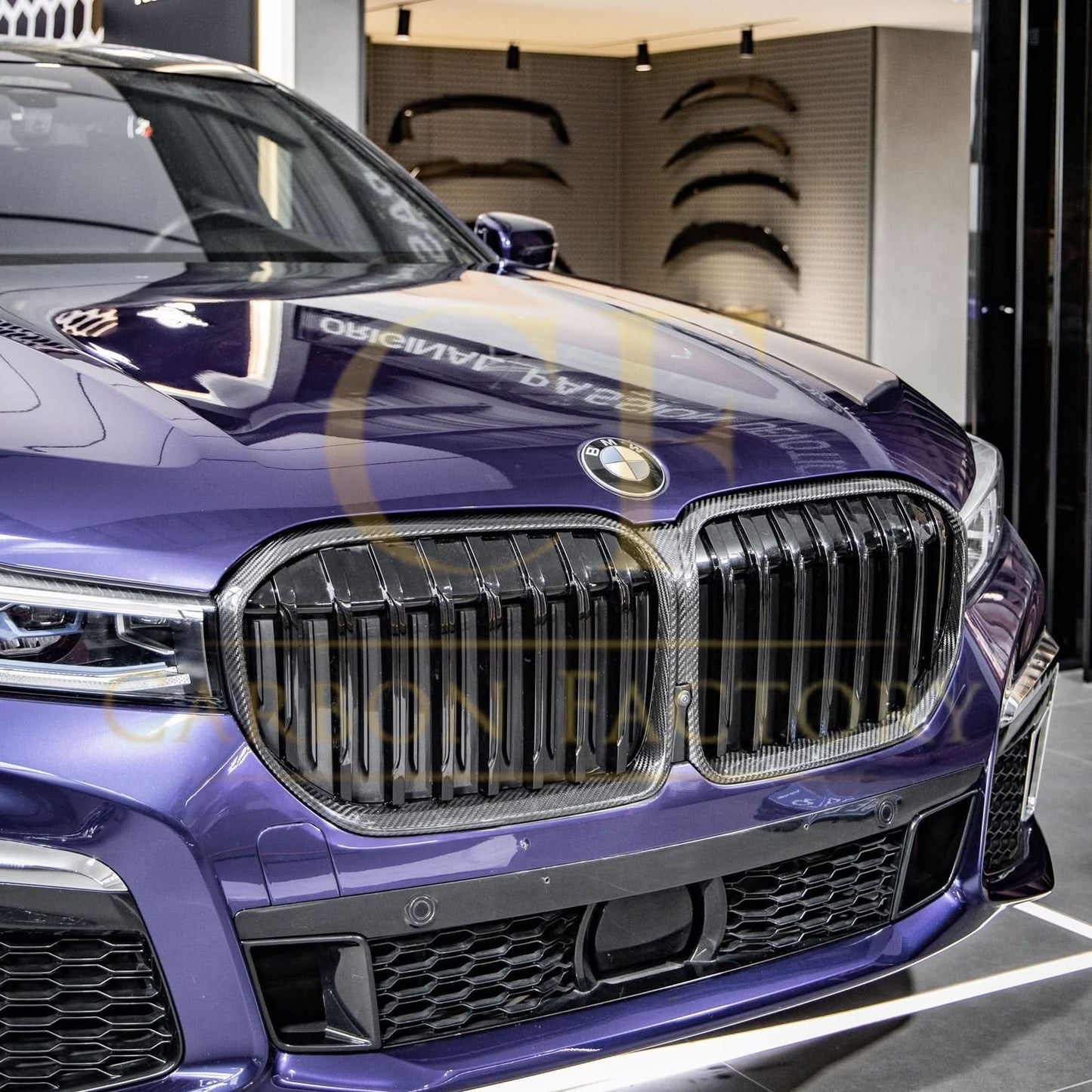 Pre-Preg Carbon Fibre Front Grille for BMW G11 G12 7 Series LCI 20-23 - Carbon Factory