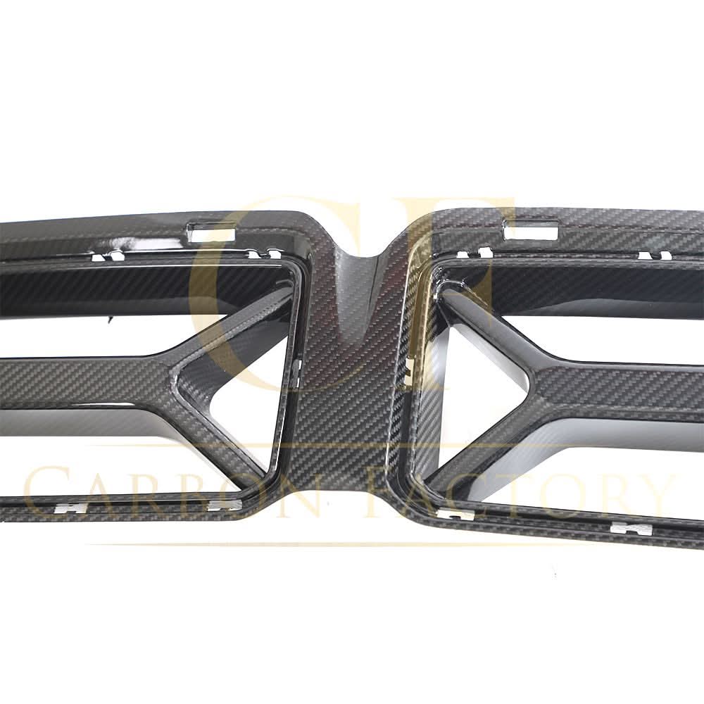 V style Pre-Preg Carbon Fibre Front Grill for BMW G87 M2 23-Present - Carbon Factory