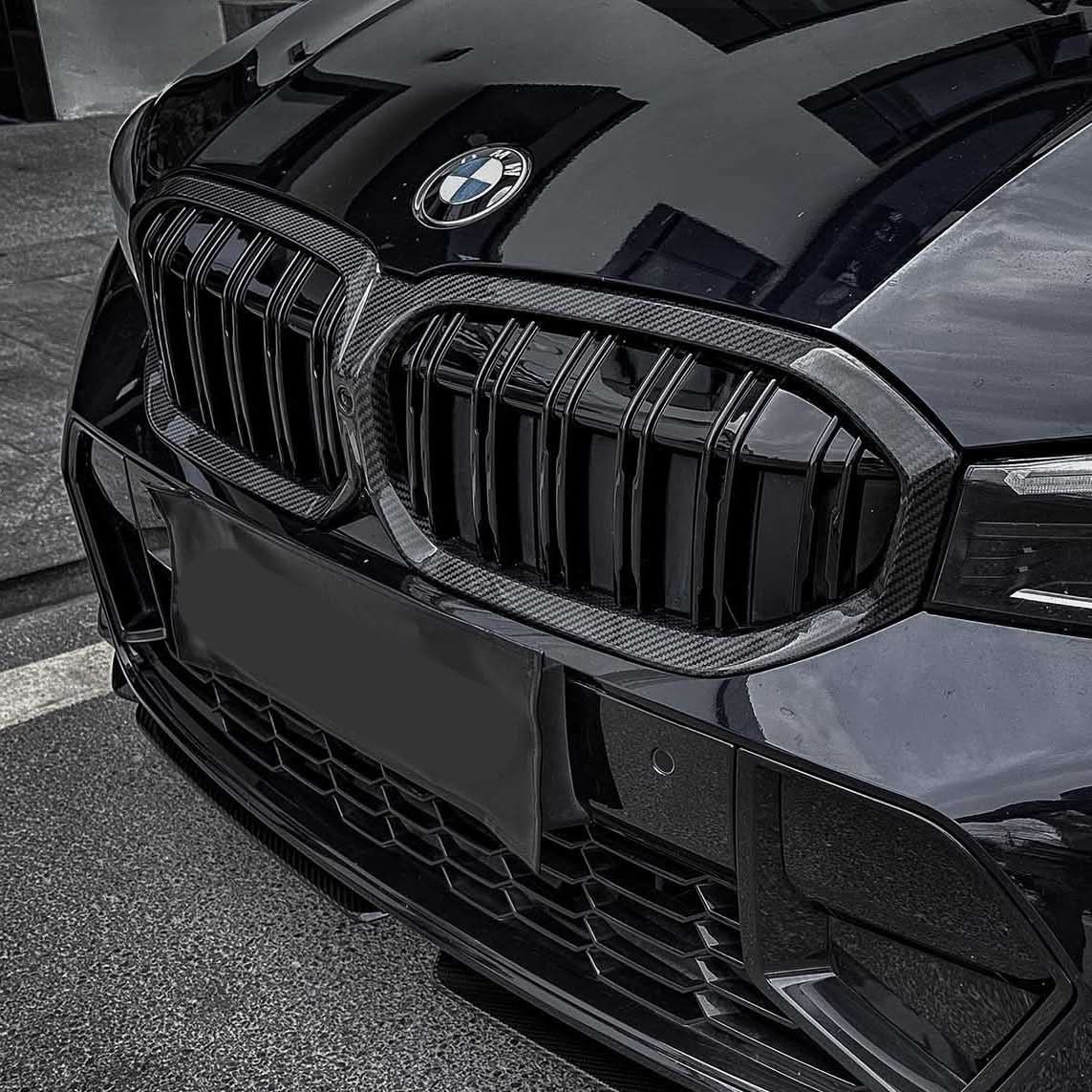 Double Slat Pre-Preg Carbon Fibre Front Grille for BMW G20 G28 3 Series LCI 22-24 - Carbon Factory