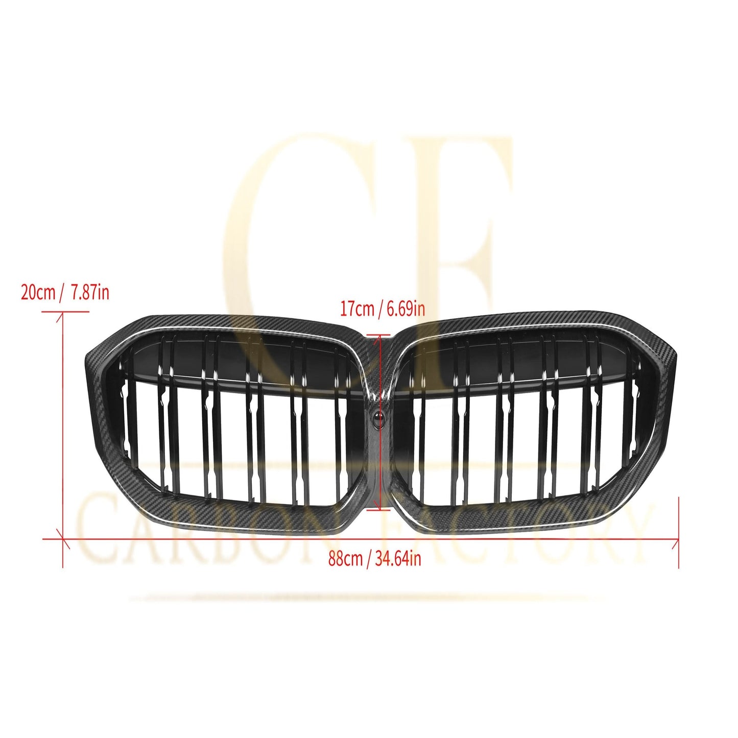 Double Slat Pre-Preg Carbon Fibre Front Grille for BMW G20 G28 3 Series LCI 22-24 - Carbon Factory
