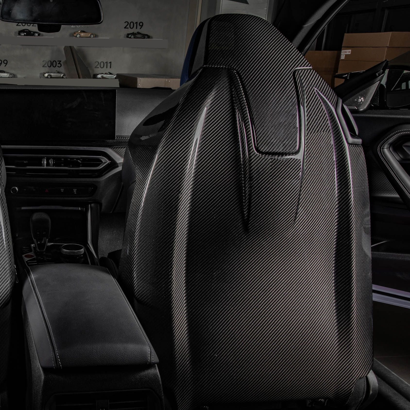 Pre-Preg Carbon Fibre Seat Covers for BMW G87 M2 G82 G83 M4 23-Present - Carbon Factory