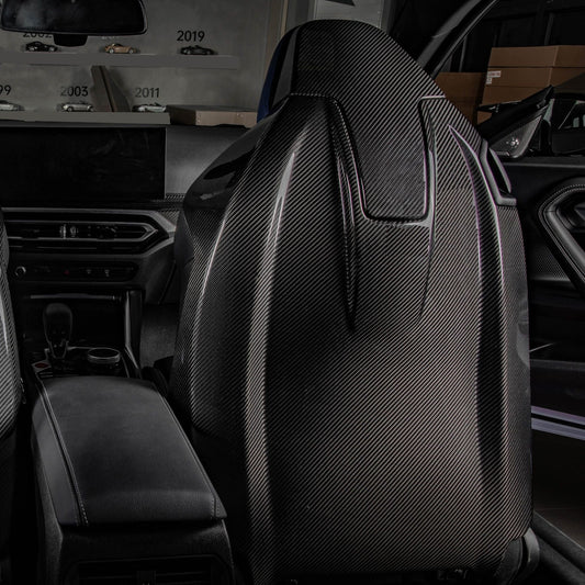 Pre-Preg Carbon Fibre Seat Covers for BMW G87 M2 G82 G83 M4 23-Present - Carbon Factory