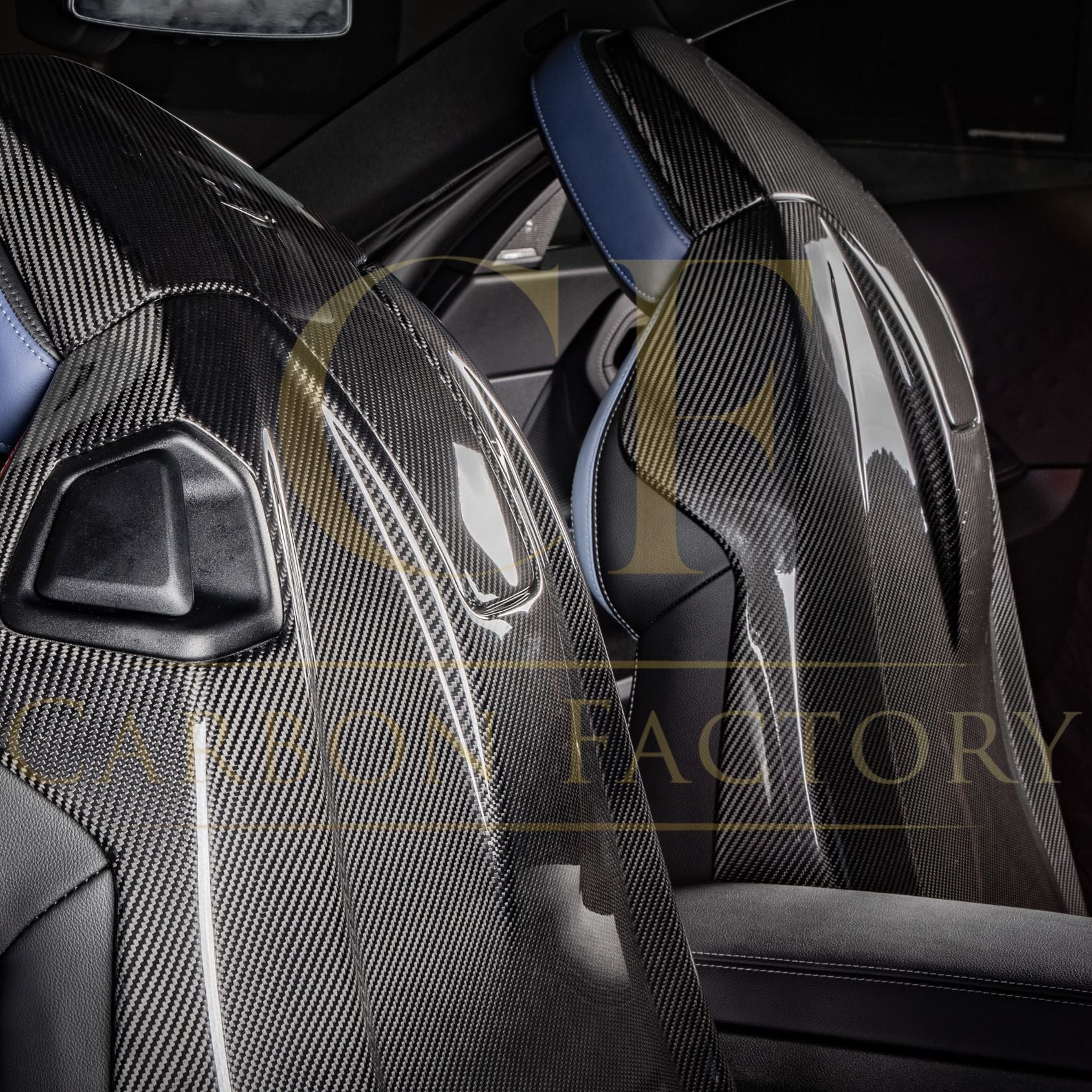 Pre-Preg Carbon Fibre Seat Covers for BMW G87 M2 G82 G83 M4 23-Present - Carbon Factory