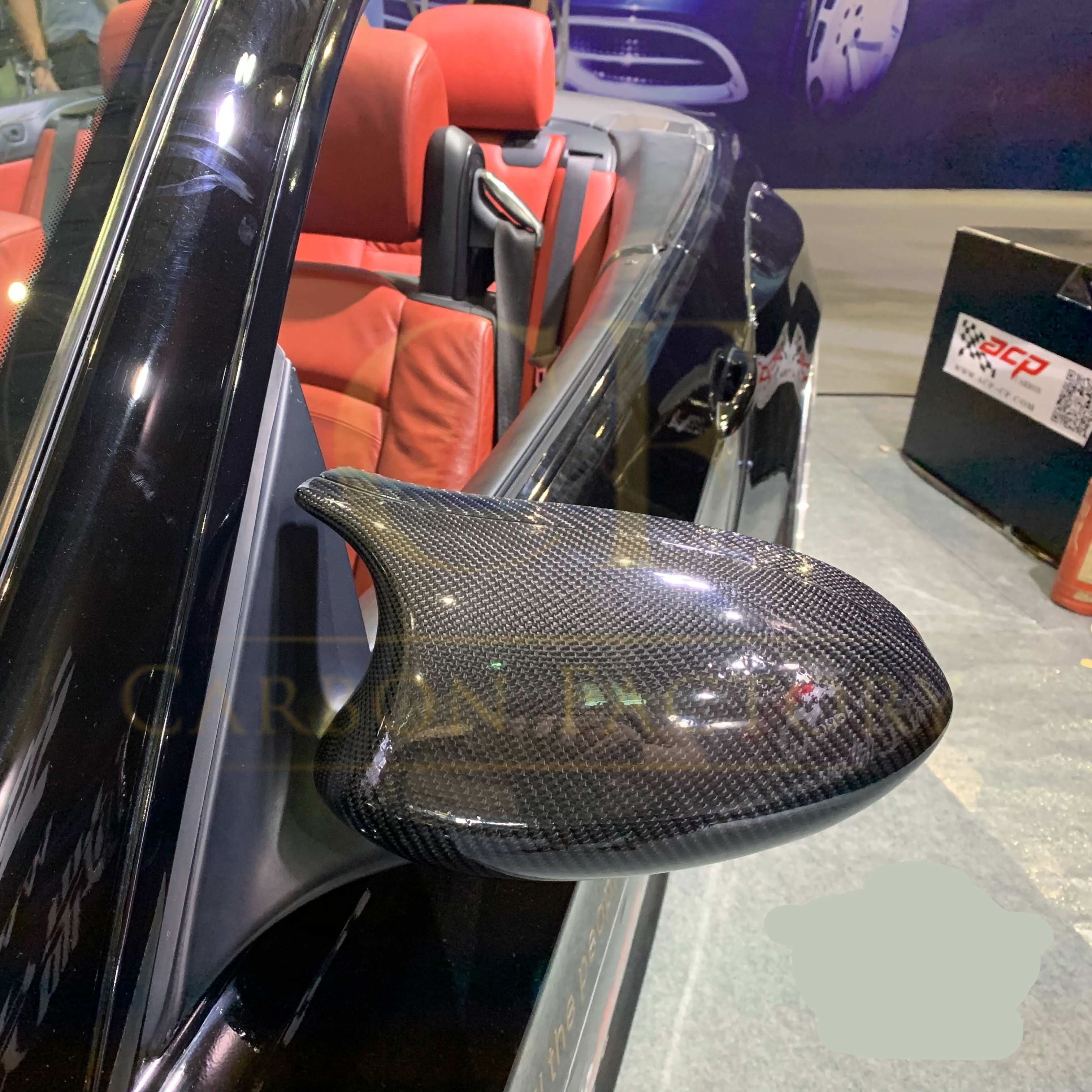 CF Style Pre-Preg Carbon Fibre Replacement Mirror Covers for BMW E81 E82 E87 E88 1 Series E90 E92 E93 3 Series Pre-LCI - Carbon Factory