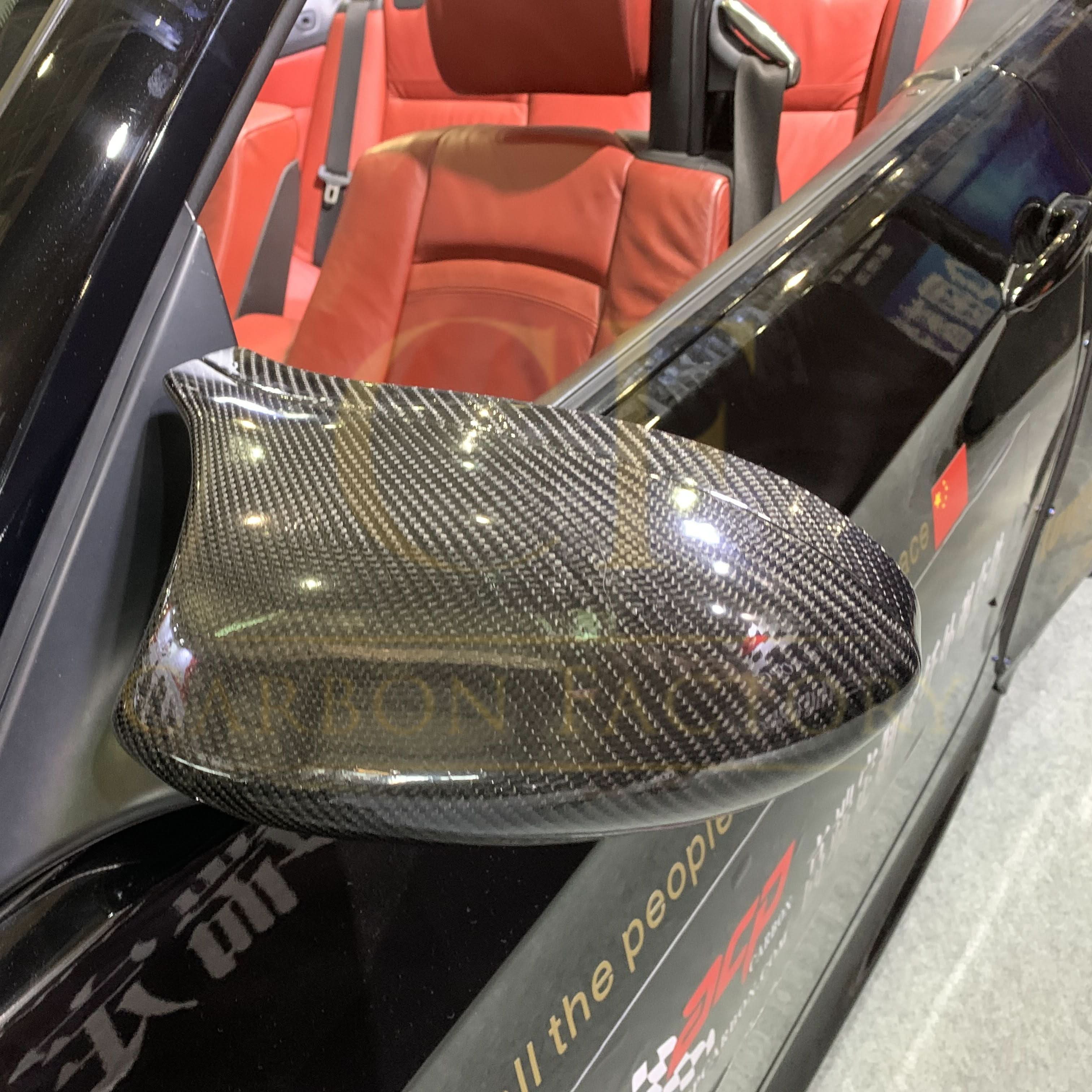 CF Style Pre-Preg Carbon Fibre Replacement Mirror Covers for BMW E81 E82 E87 E88 1 Series E90 E92 E93 3 Series Pre-LCI - Carbon Factory