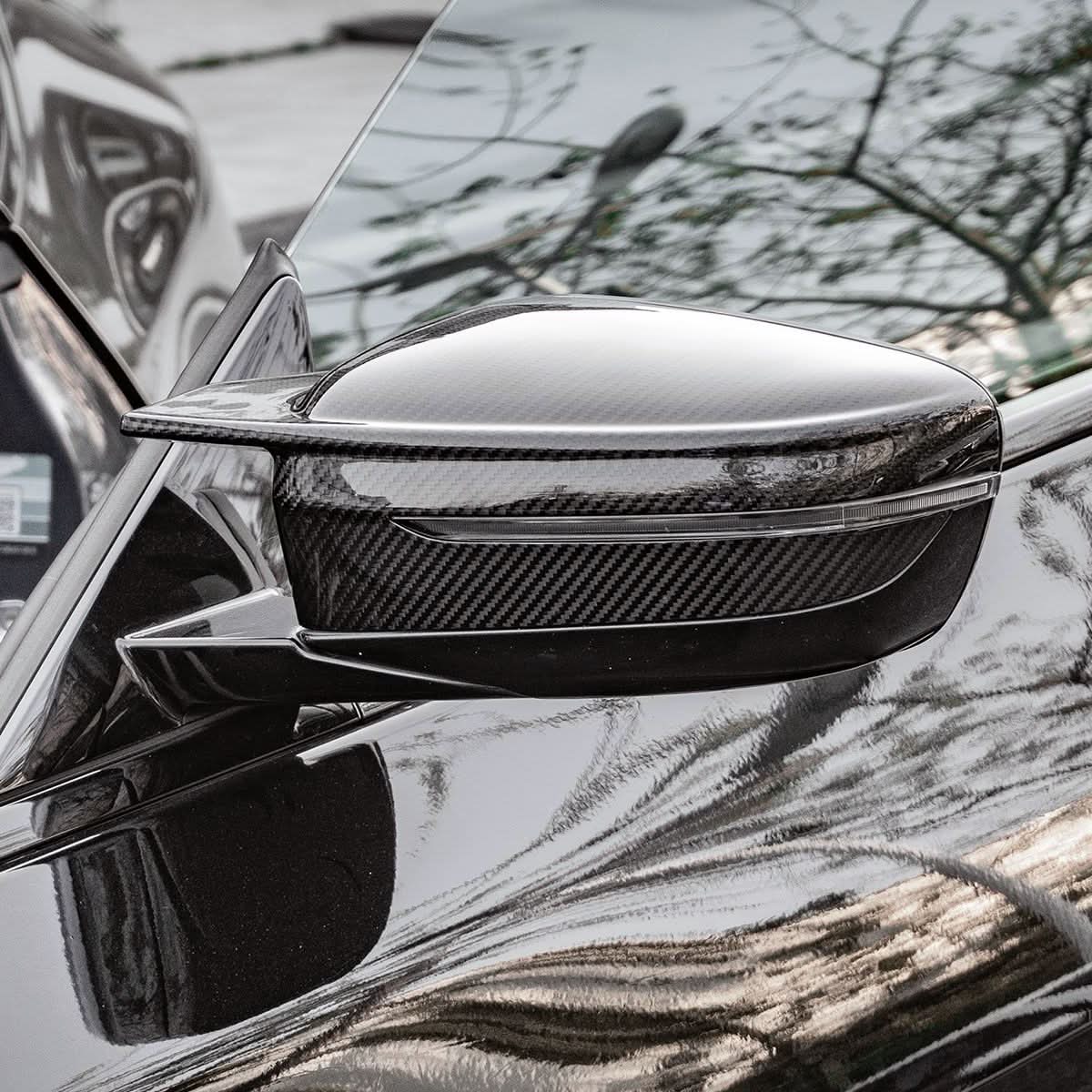 CF Style Pre-Preg Carbon Fibre Replacement Mirror Covers for BMW G20 G21 3 Series LHD 20-25 - Carbon Factory