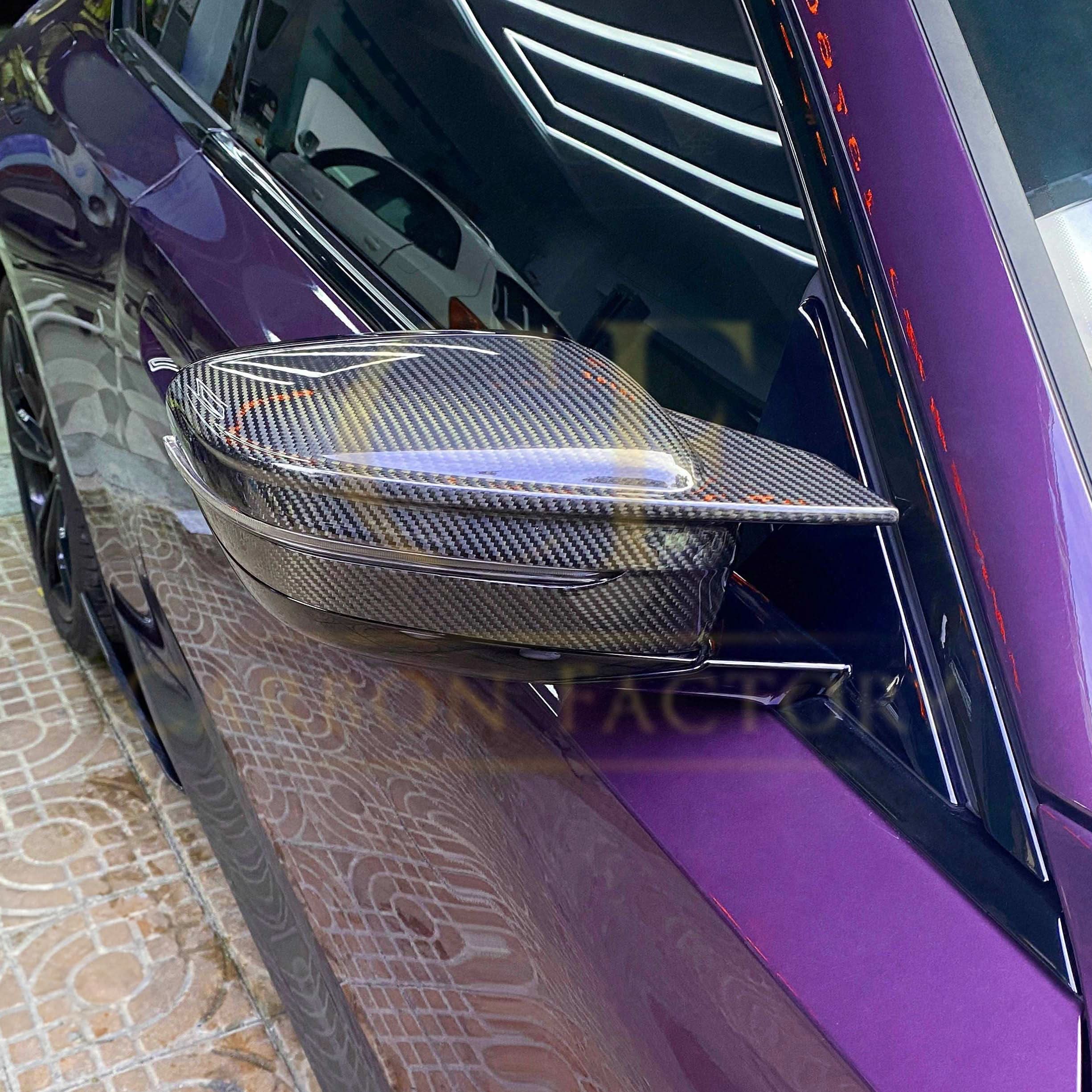CF Style Pre-Preg Carbon Fibre Replacement Mirror Covers for BMW G22 G23 G26 4 Series i4 LHD 20-25 - Carbon Factory