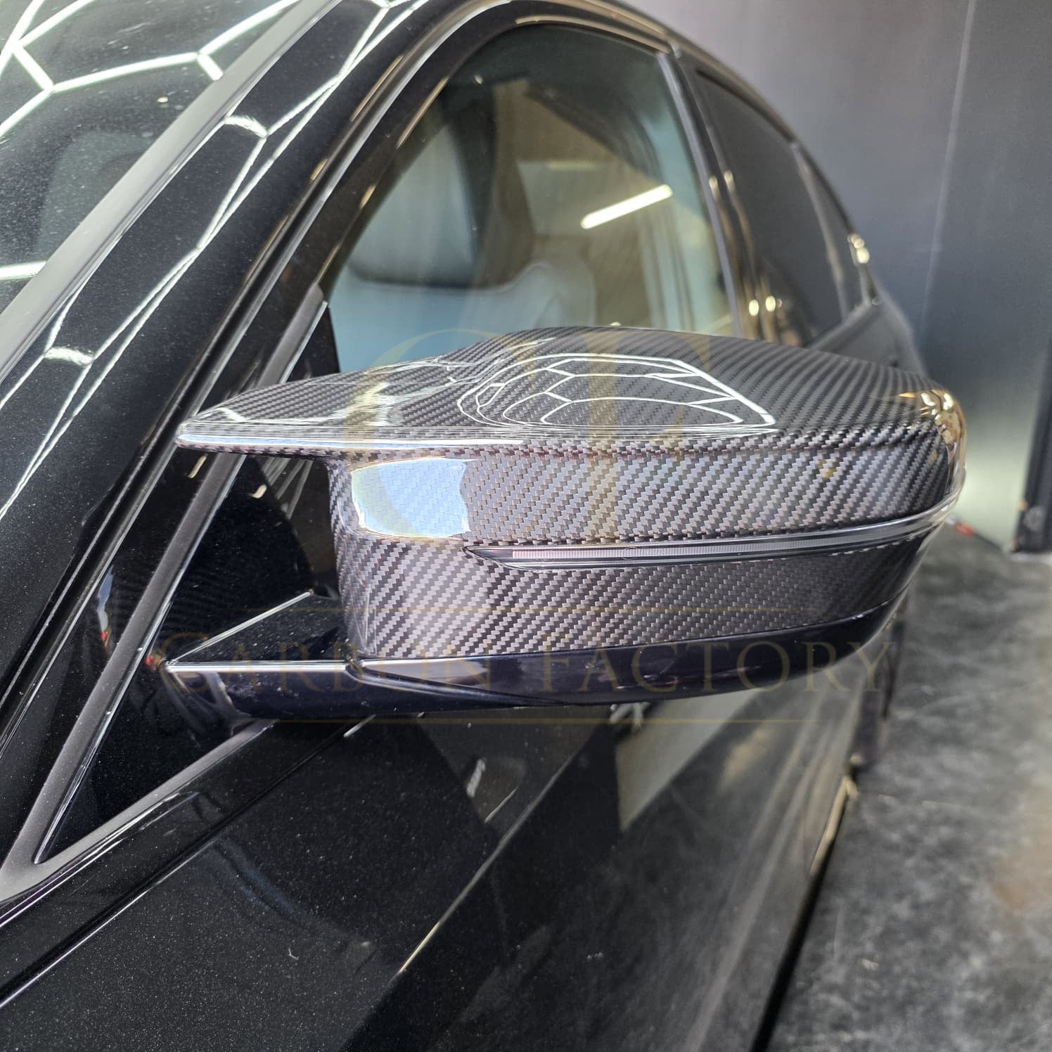 Pre-Preg Carbon Fibre Replacement Mirror Covers for BMW G22 G23 G26 M440i i4 M50 20-Present - Carbon Factory
