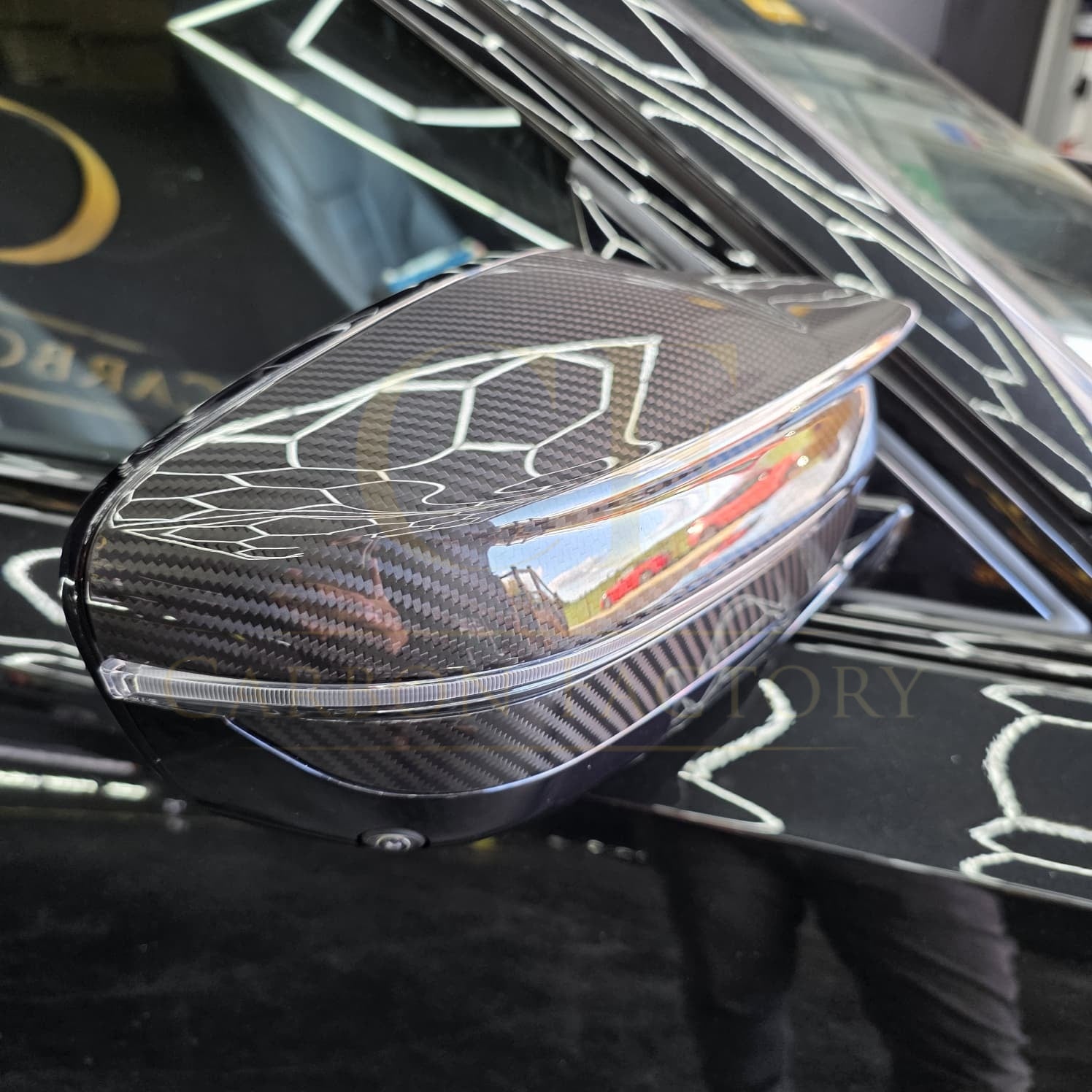 Pre-Preg Carbon Fibre Replacement Mirror Covers for BMW G22 G23 G26 M440i i4 M50 20-Present - Carbon Factory
