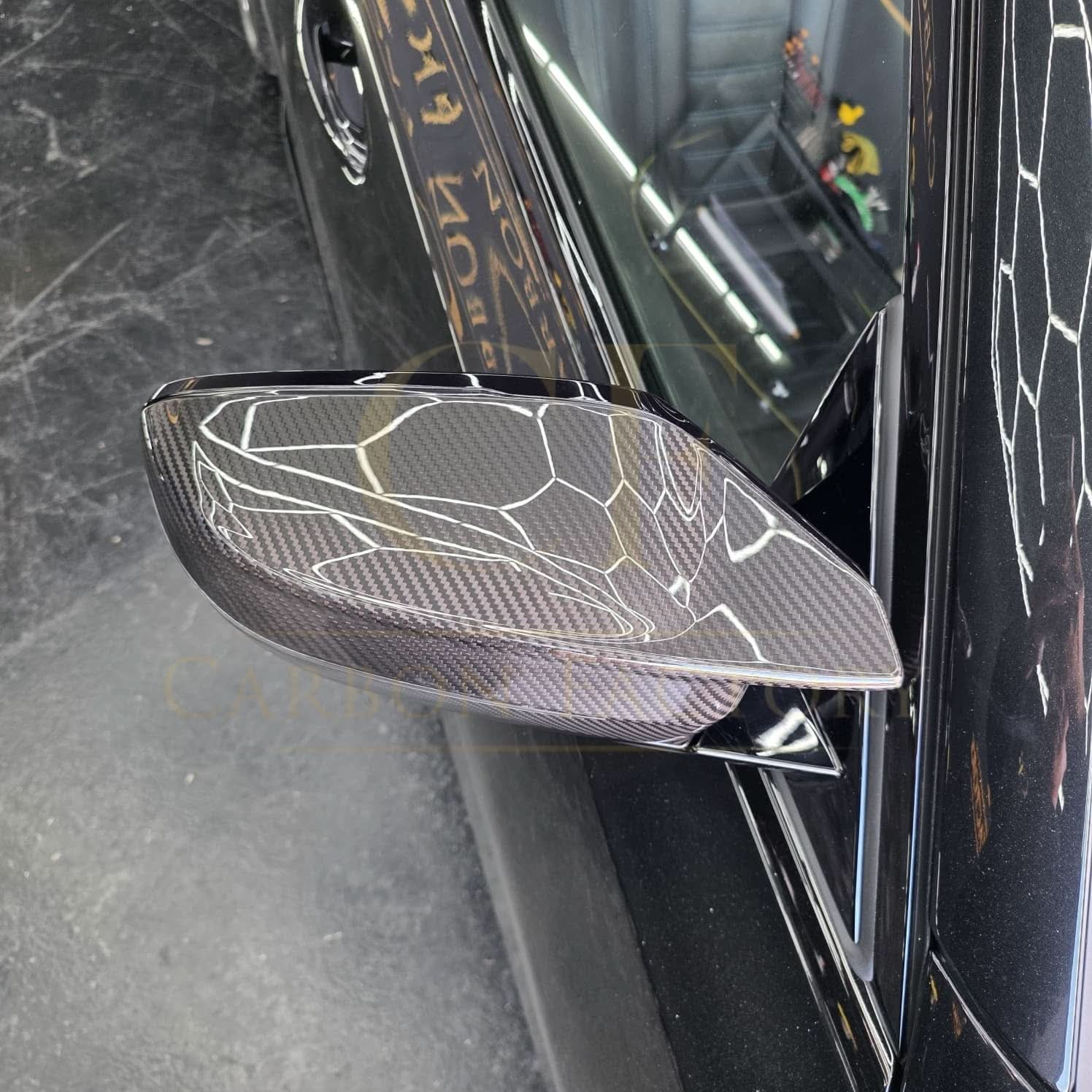 Pre-Preg Carbon Fibre Replacement Mirror Covers for BMW G22 G23 G26 M440i i4 M50 20-Present - Carbon Factory