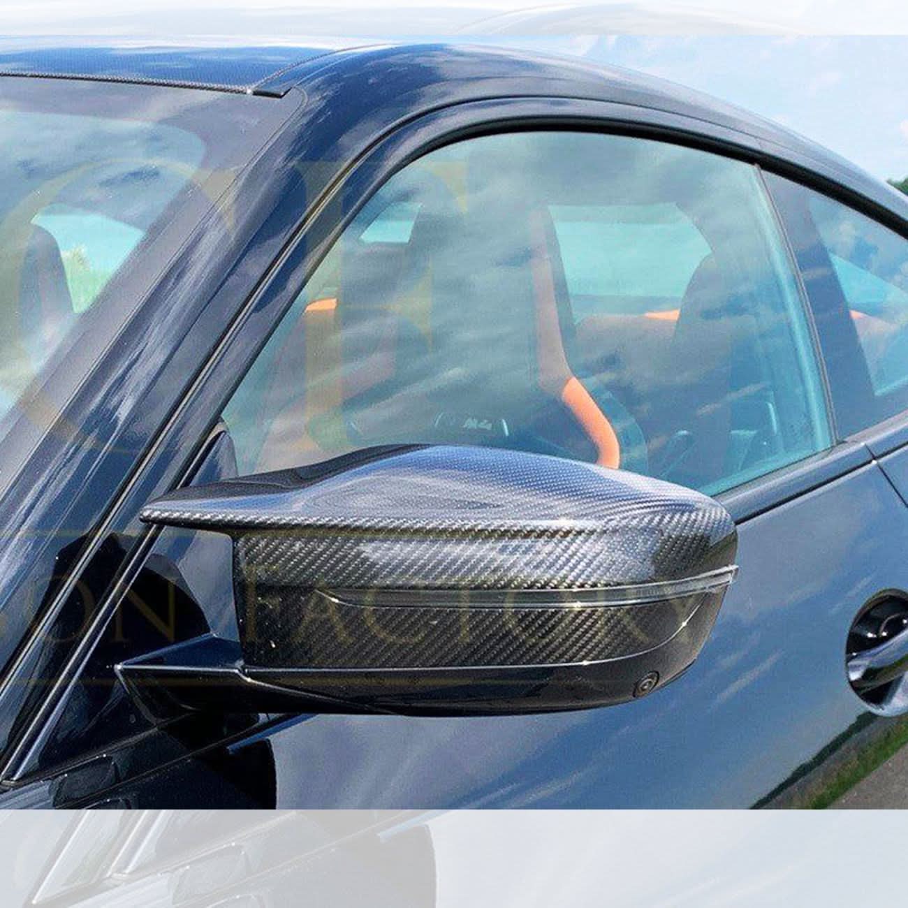 Pre-Preg Carbon Fibre Replacement Mirror Covers for BMW G87 M2 G80 M3 G82 G83 M4 20-Present - Carbon Factory