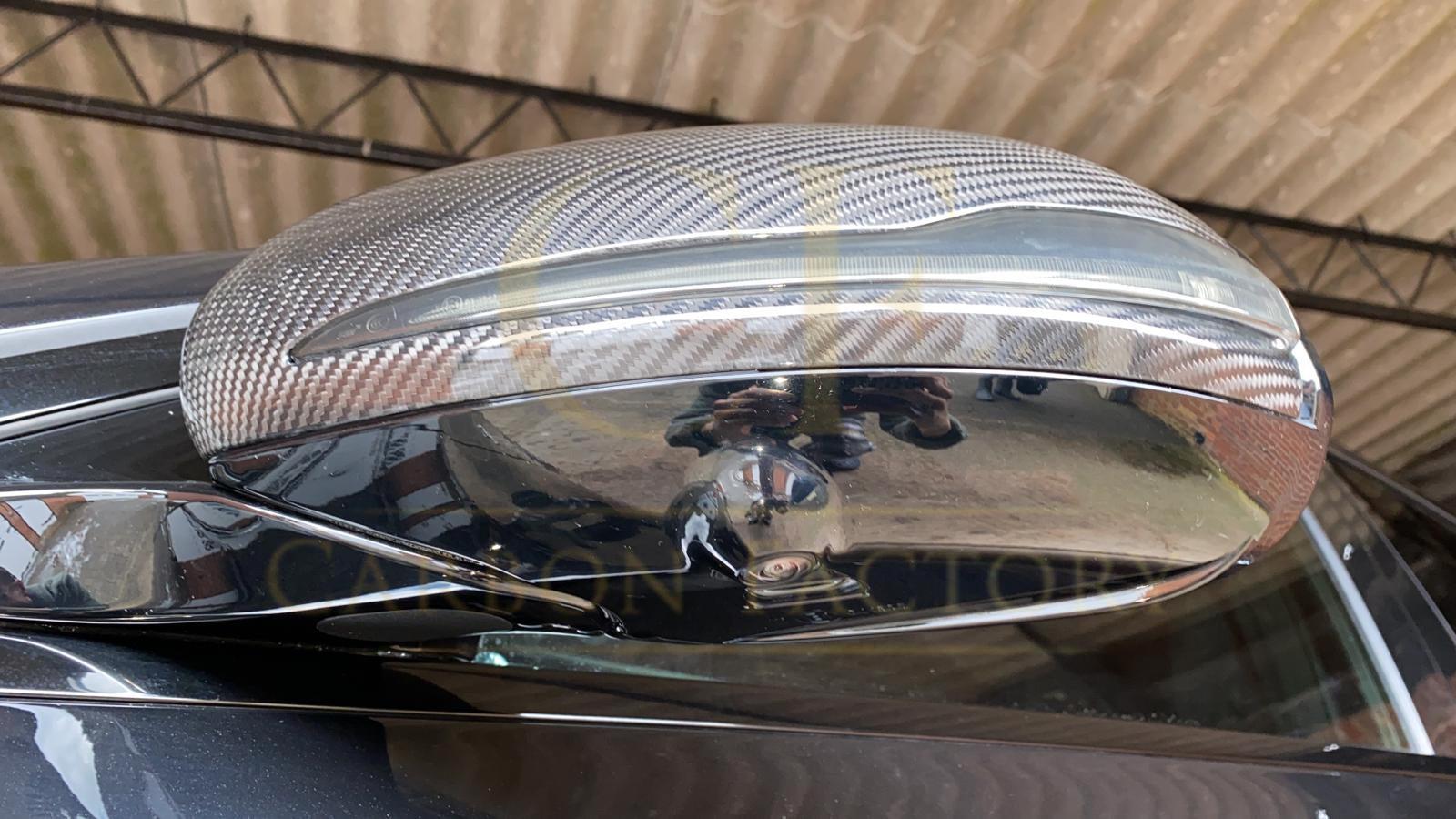 Mercedes Benz W205 W213 W253 W222 Pre-preg Carbon Fibre Replacement Mirror Covers by Carbon Factory - Carbon Factory