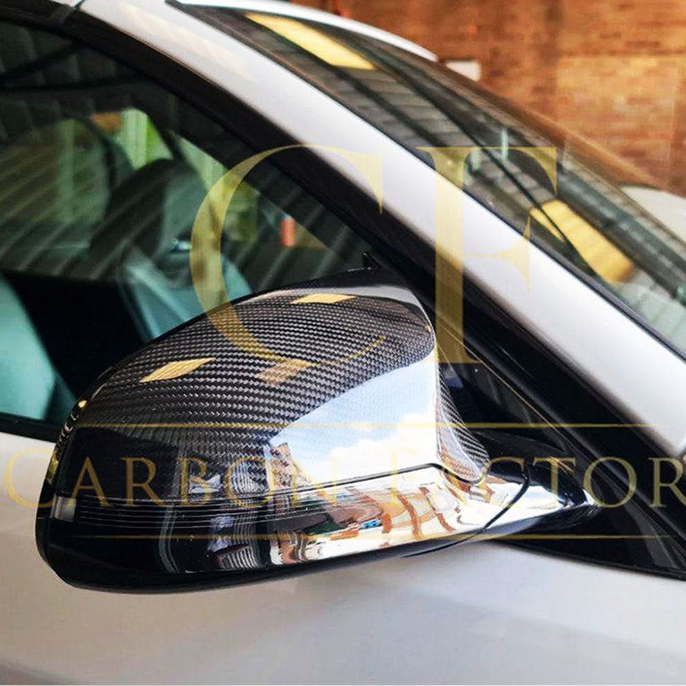 Pre-Preg Carbon fibre replacement mirror covers for BMW F80 M3, F82 F83 M4, F87 M2 Comp, right-hand drive, sleek and durable.