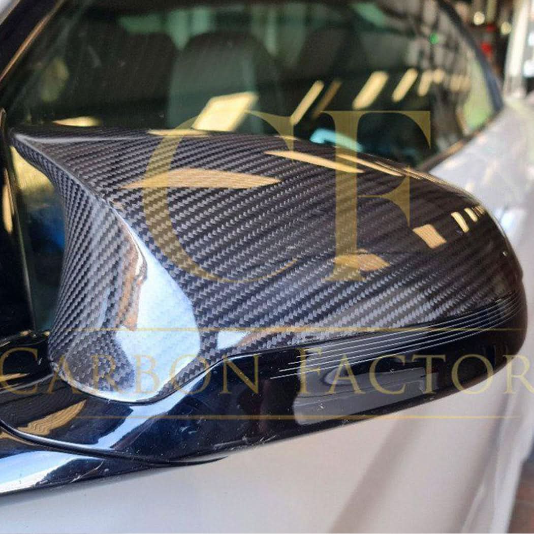 Pre-Preg Carbon fibre replacement mirror cover for BMW F80 M3, F82 F83 M4, F87 M2 Comp, right-hand drive, sleek automotive accessory.