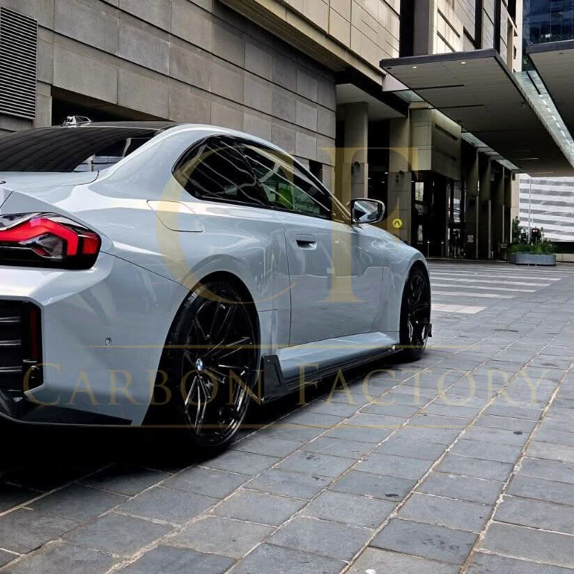 V Style Pre-Preg Carbon Fibre Side Skirts for BMW G87 M2 23-Present - Carbon Factory