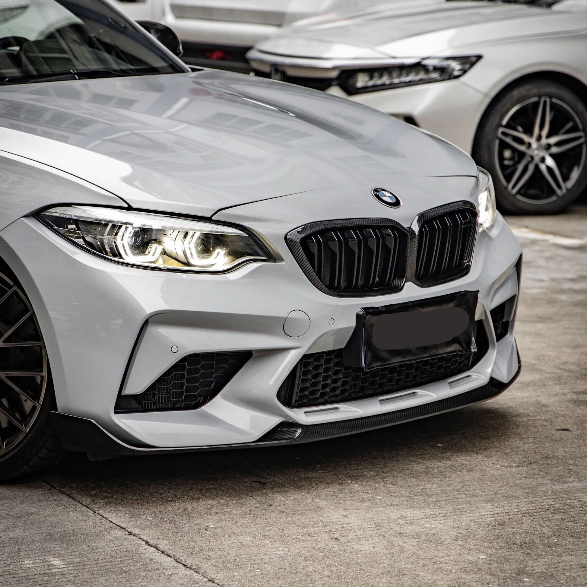 CF Style Pre-Preg Carbon Fibre Front Splitter for BMW F87 M2C 19-22 - Carbon Factory