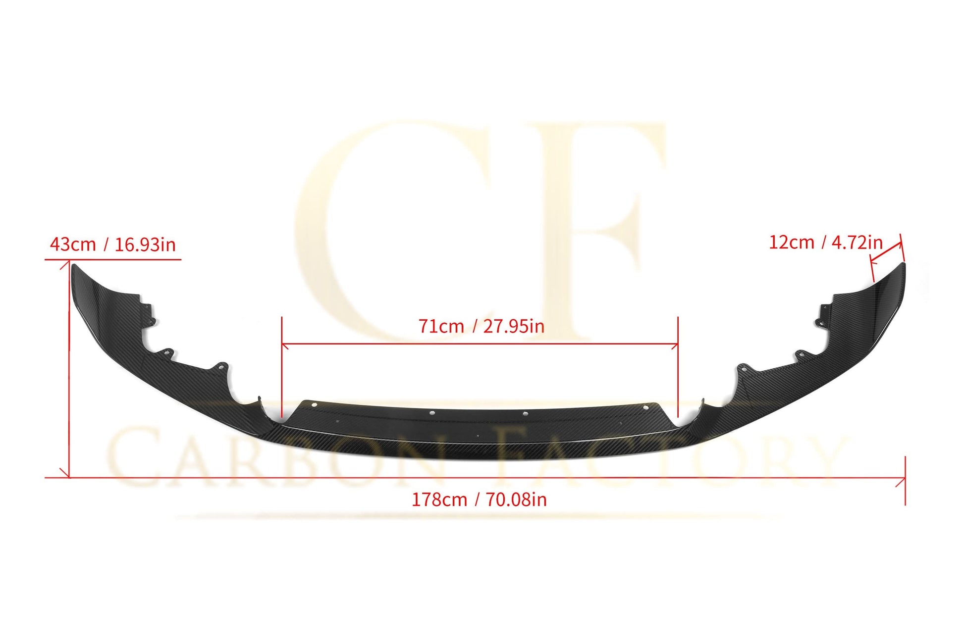 CF Style Pre-Preg Carbon Fibre Front Splitter for BMW F87 M2C 19-22 - Carbon Factory