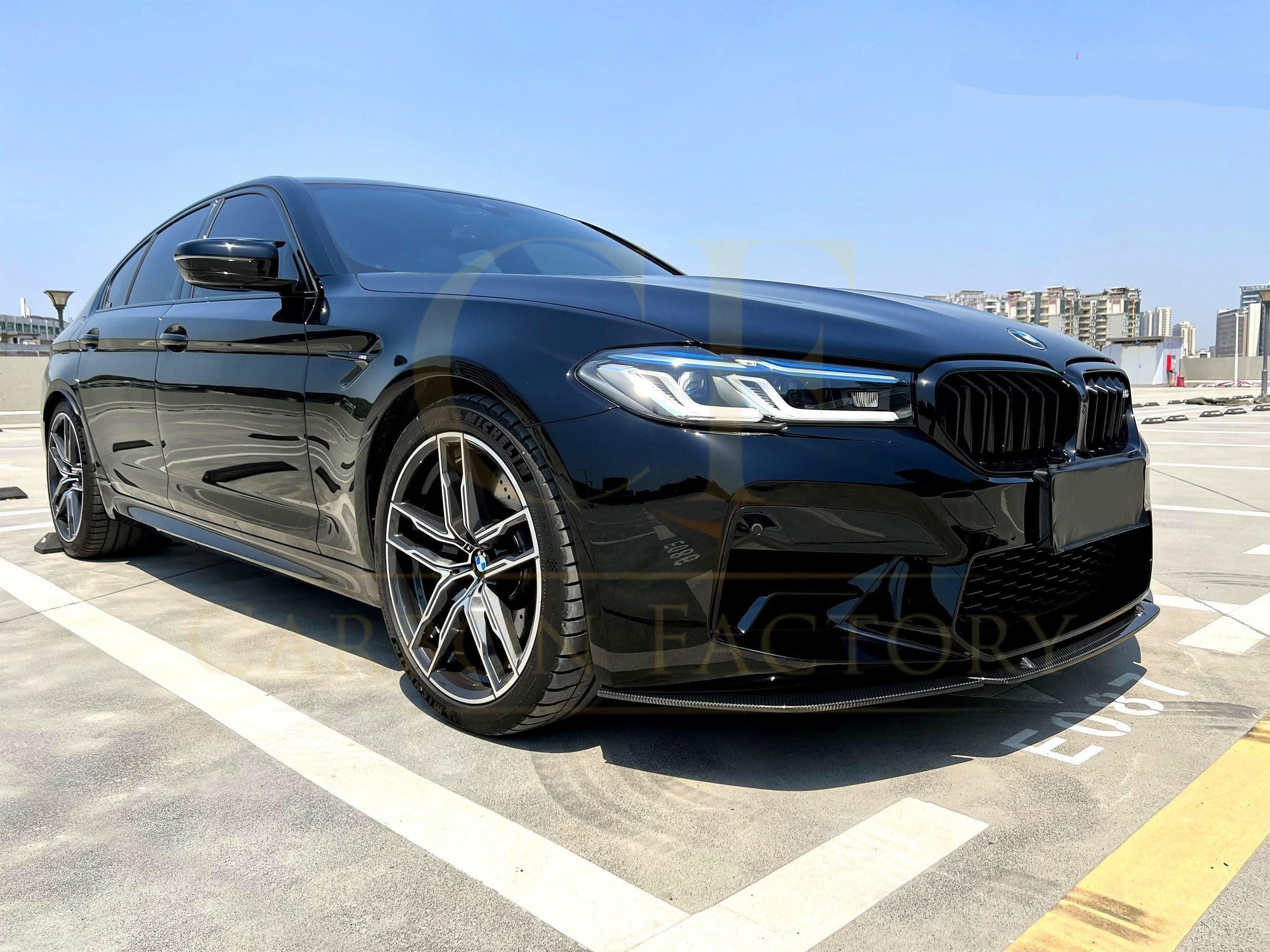 CF Style Pre-Preg Carbon Fibre Front Splitter for BMW F90 M5 LCI 21-24 - Carbon Factory