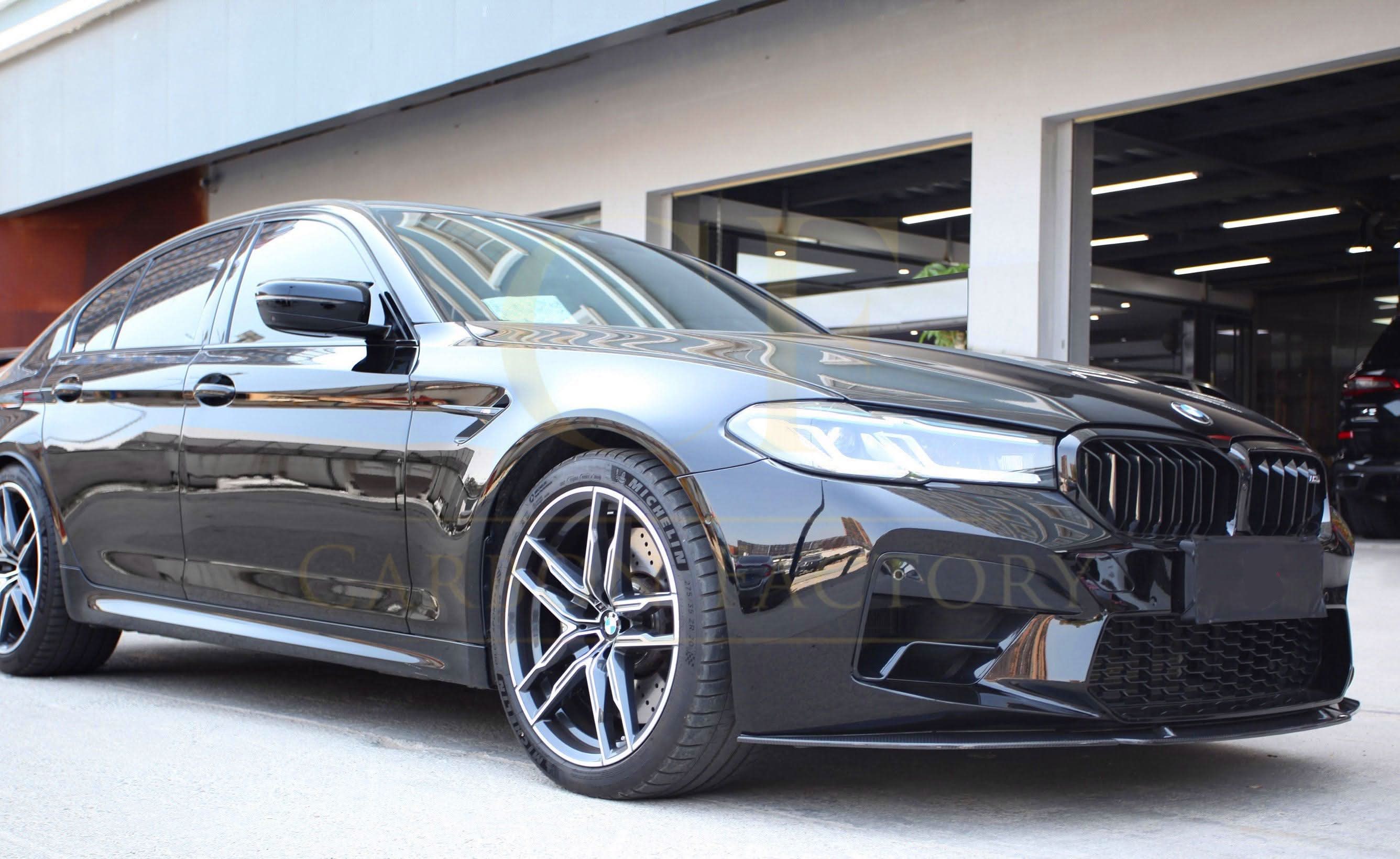 CF Style Pre-Preg Carbon Fibre Front Splitter for BMW F90 M5 LCI 21-24 - Carbon Factory