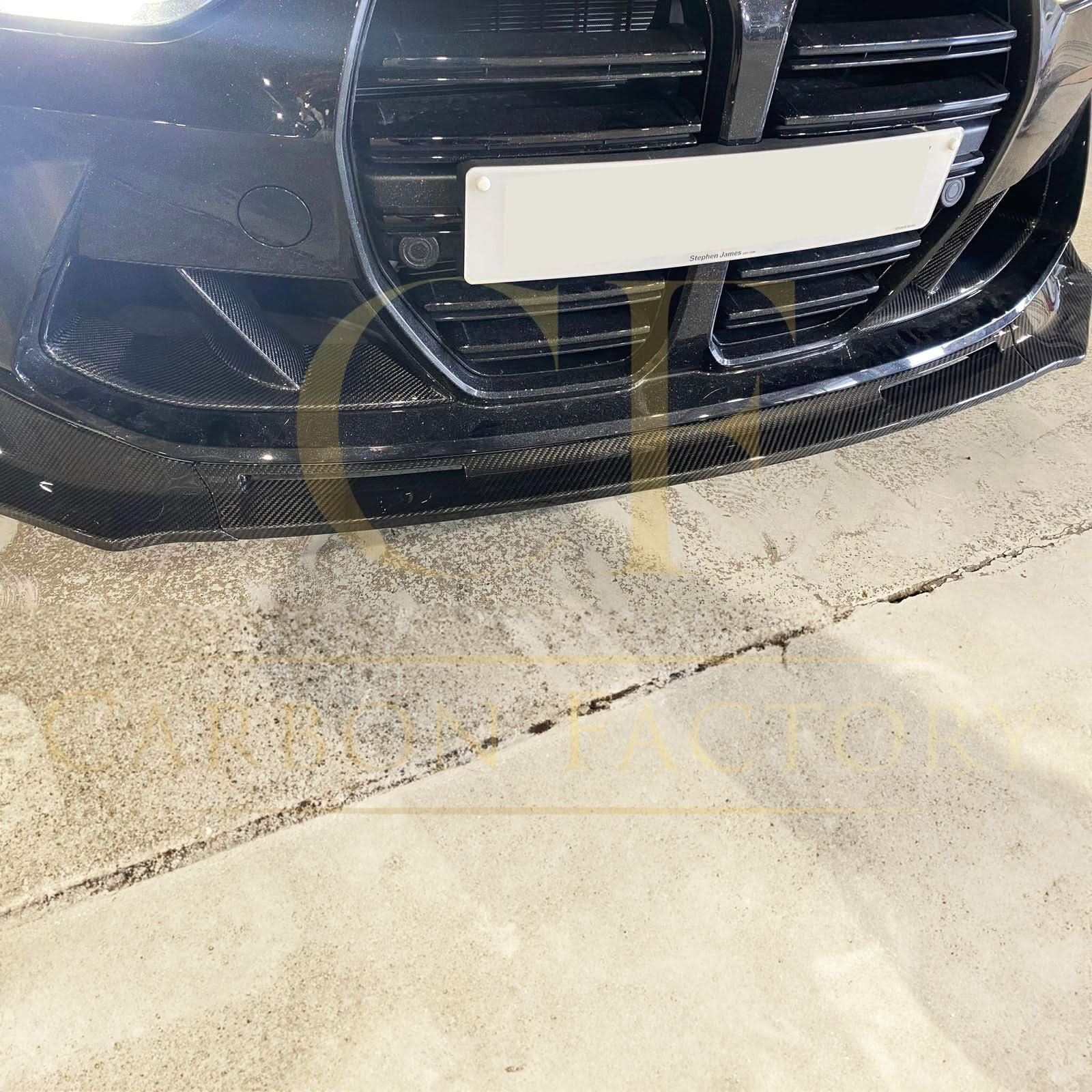 CF Style Pre-Preg Carbon Fibre Front Splitter for BMW G80 M3 G82 G83 M4 21-Present - Carbon Factory
